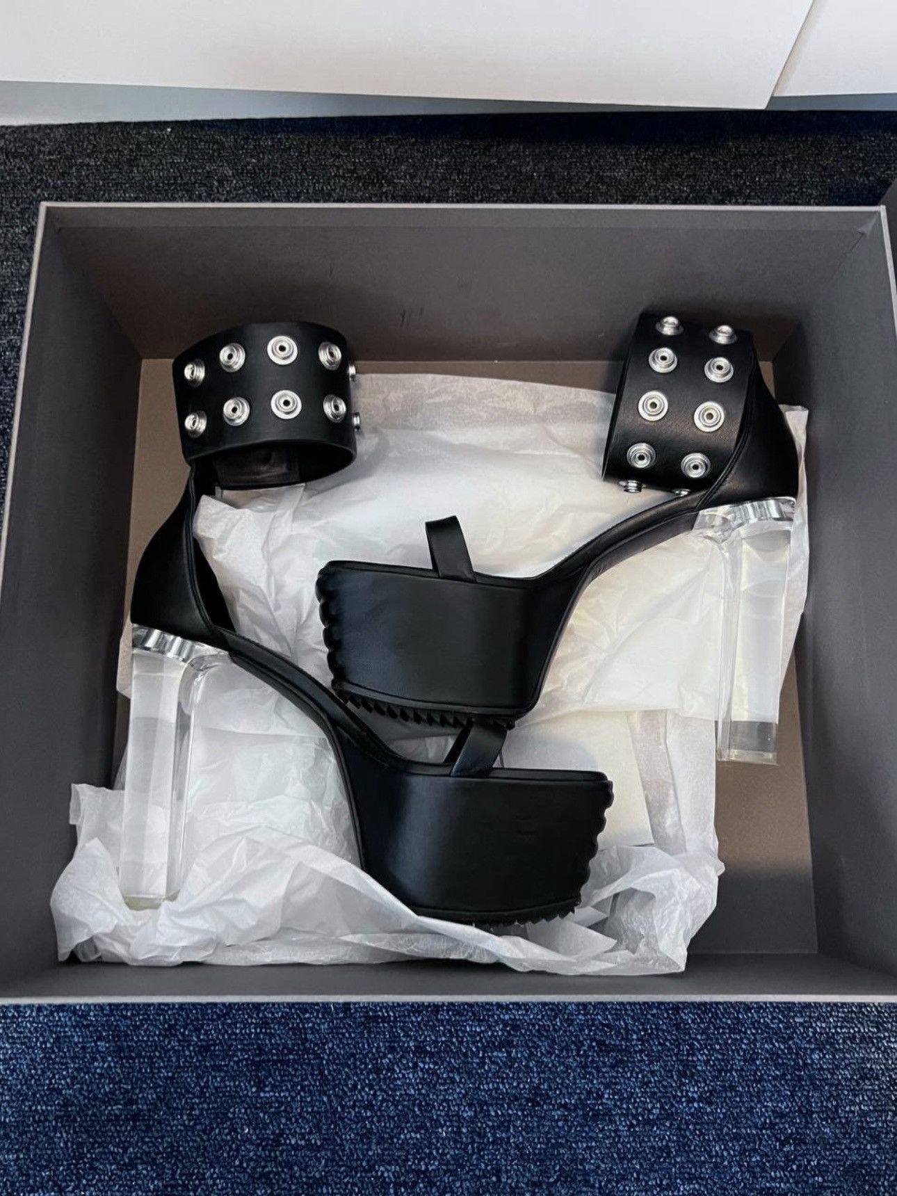 Rick Owens Rick Owens 23ss Munimal Grill Leather Platform Sandals Heels Size US 8 / IT 38 - 6 Thumbnail