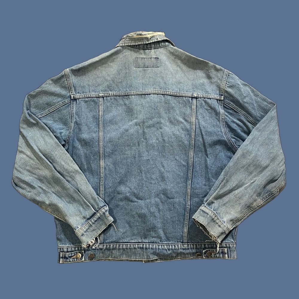 Wrangler VINTAGE Wrangler Hero Denim Trucker Jean Jacket Mens Large Blue Denim Jacket Casual Western 90s Cowboy Size US 33 - 1 Thumbnail