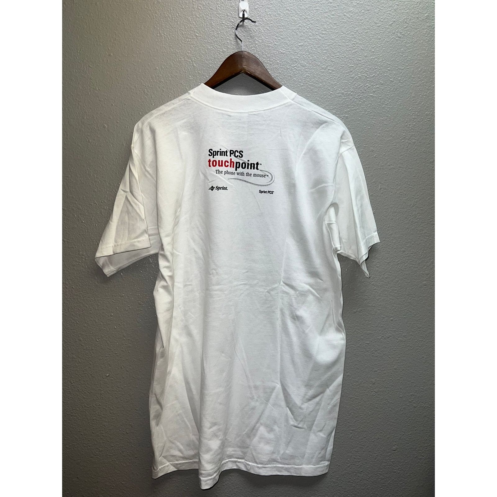 Fruit Of The Loom Vintage Sprint Shirt PCS Touchpoint Phone Promo Tee 90s L Size US L / EU 52-54 / 3 - 5 Thumbnail
