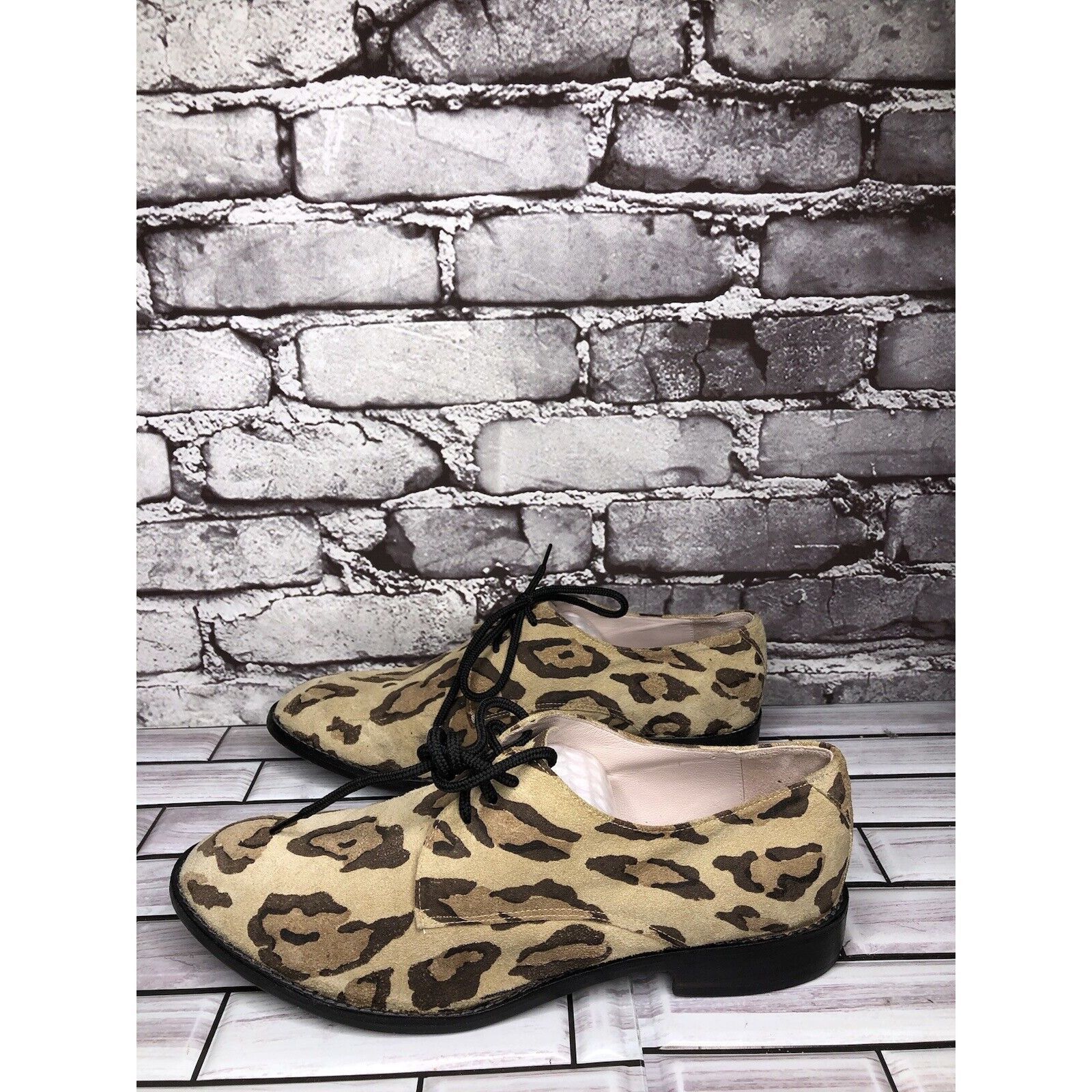 Other Penelope And Coco Leopard Print Suede Leather Oxfords Shoes Size US 10 / IT 40 - 22 Thumbnail