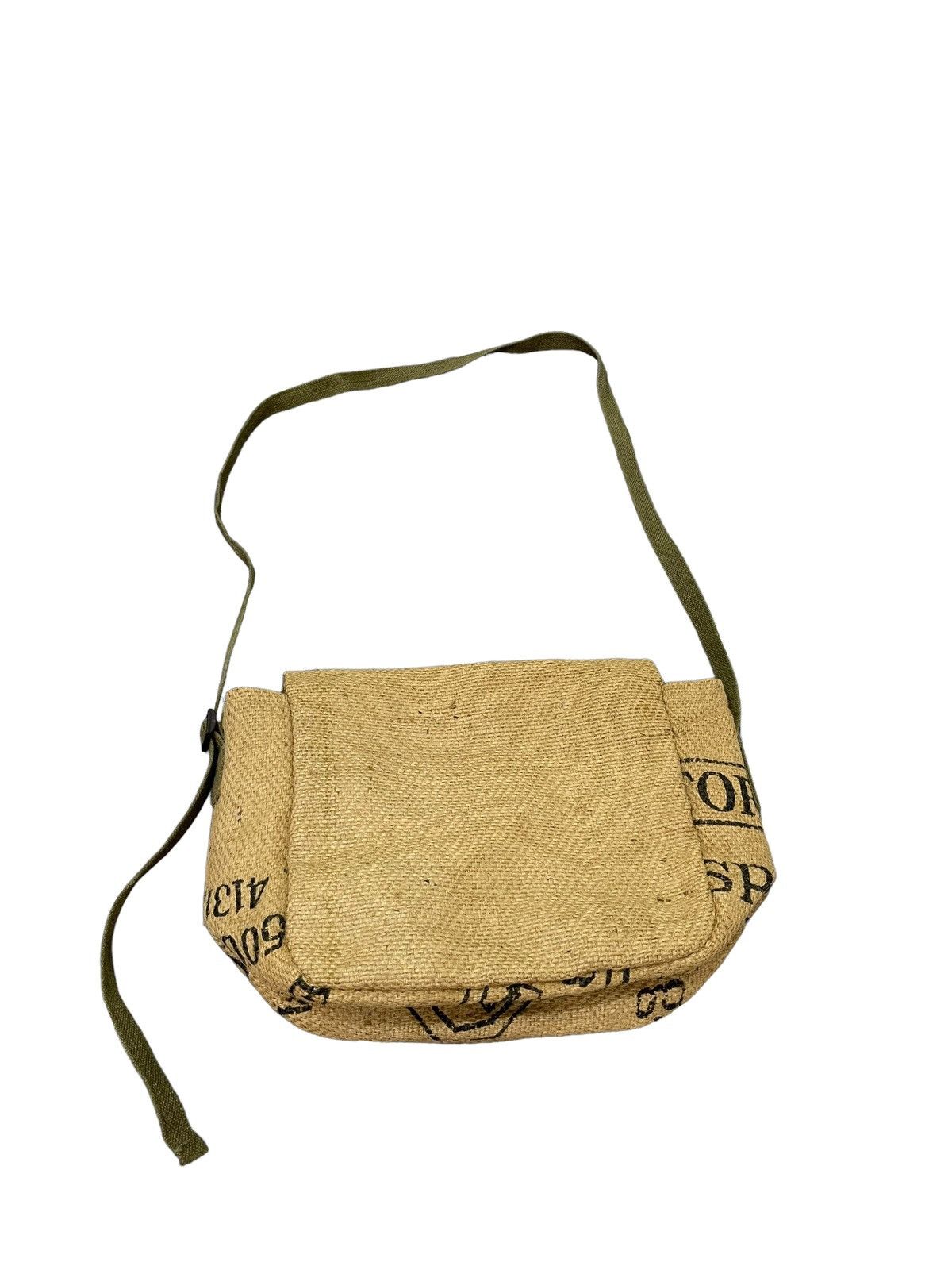 Handmade Coffee Sacks Messengger Bag Military Style Custom 1🟩 Size ONE SIZE - 11 Thumbnail