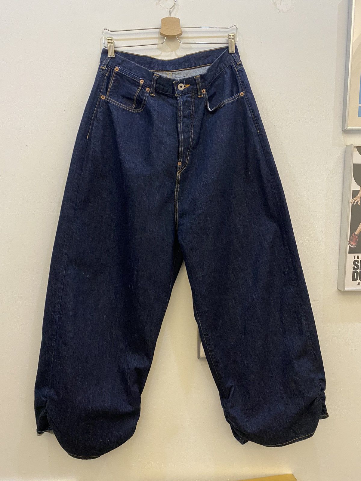 Japanese Brand Baggy Low Rise Denim Jeans Size US 32 / EU 48 - 3 Thumbnail