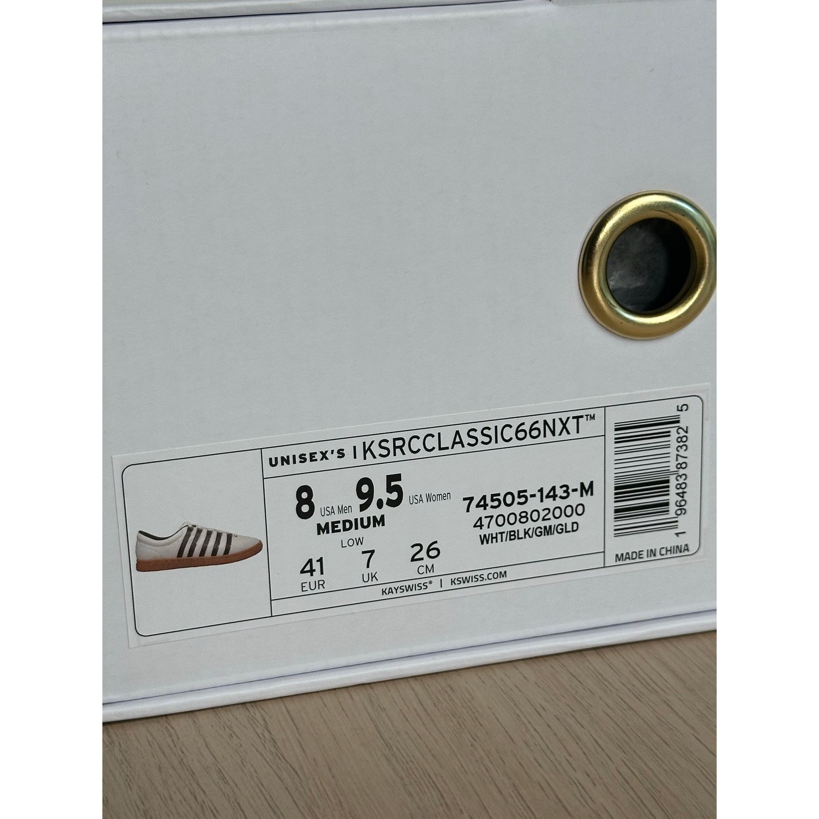 K-Swiss K-Swiss x Anwar Carrots Classic 66 White Sneaker - Size 8M Size US 8 / EU 41 - 10 Thumbnail