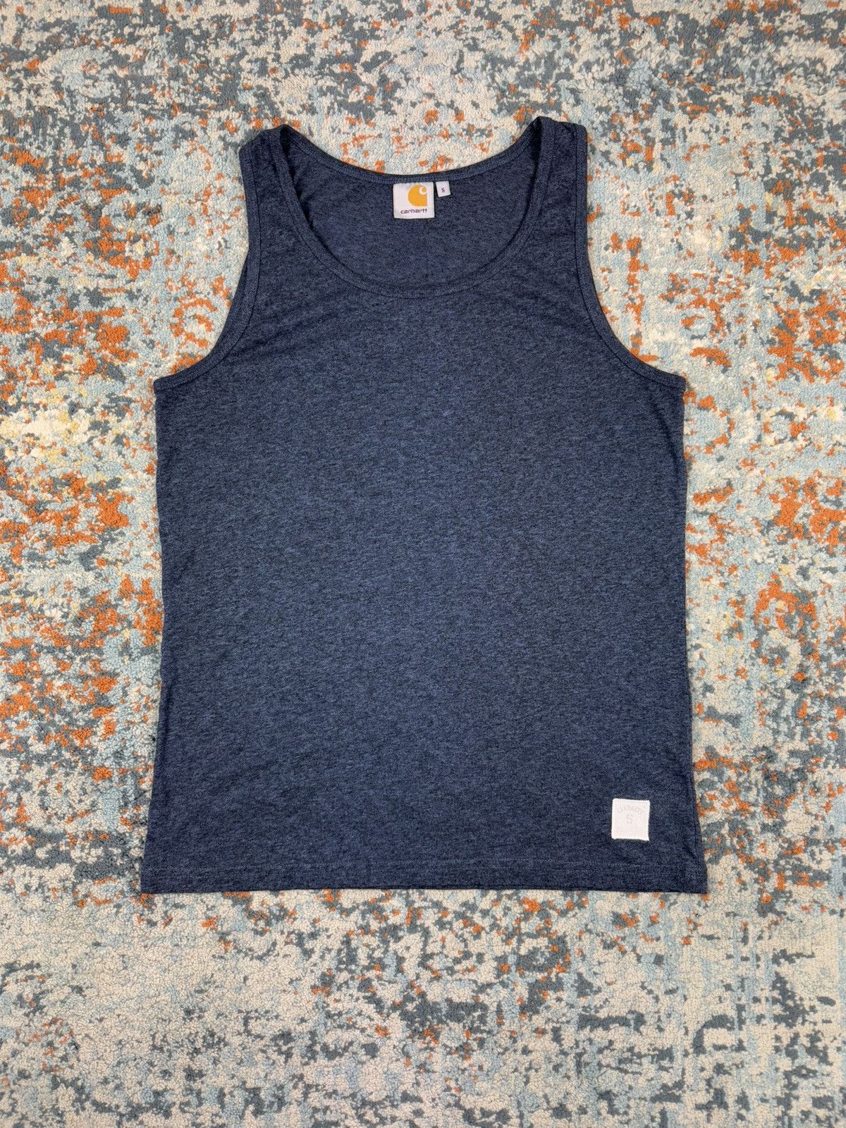 Carhartt × Vintage Vintage y2k Carhartt melange dark blue tank top sleeveless Size US S / EU 44-46 / 1 - 1 Thumbnail