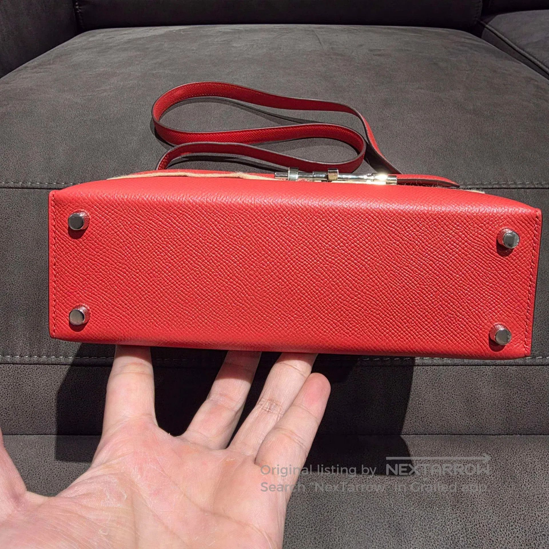 Hermes Hermes Verrou Red Pistol Bag with Door Lock and Silver Buc Size ONE SIZE - 3 Thumbnail