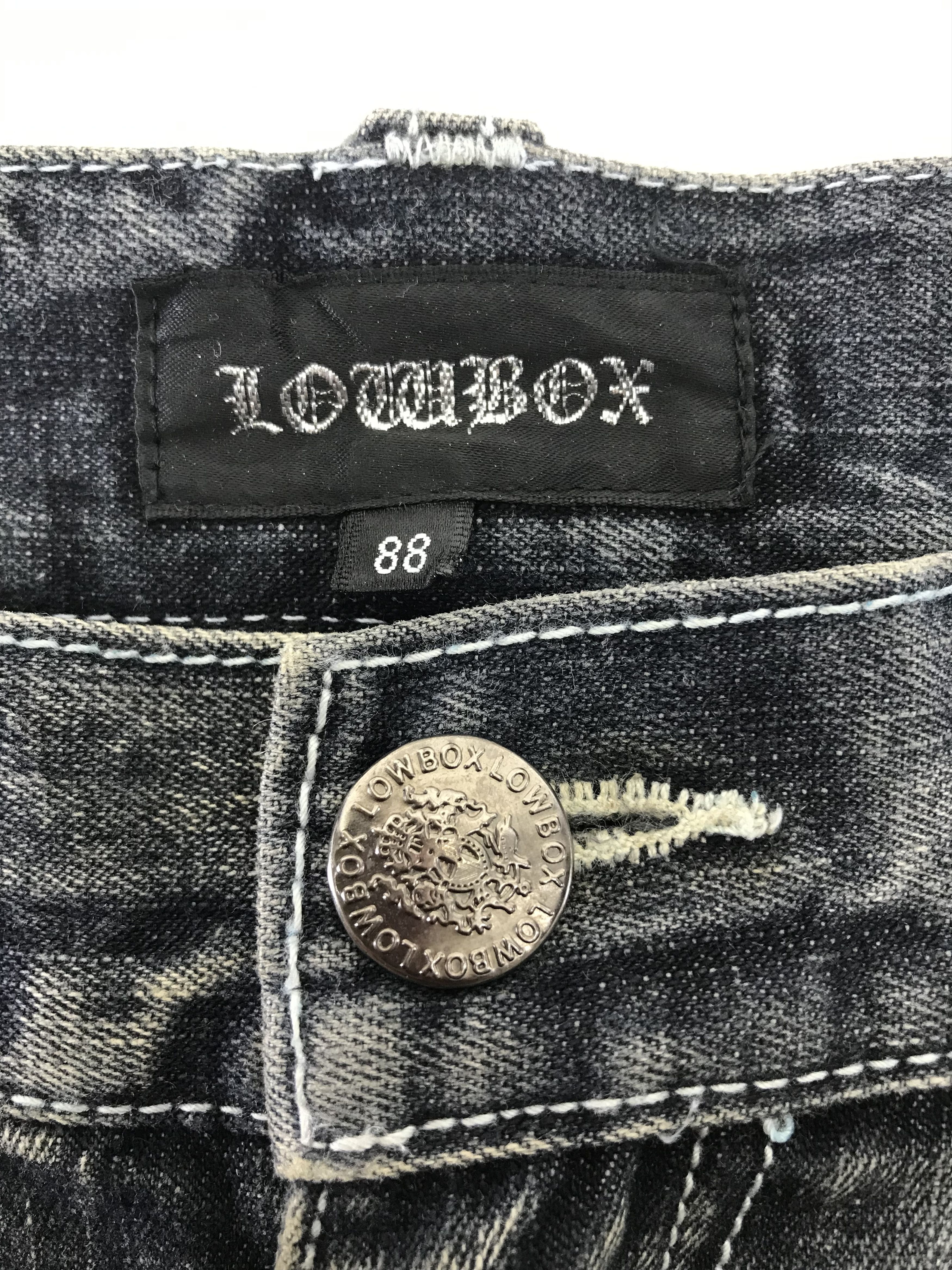 LOWBOX Lowbox Japan Claw Mark Distressed Faded Black Jeans Size US 34 / EU 50 - 10 Thumbnail