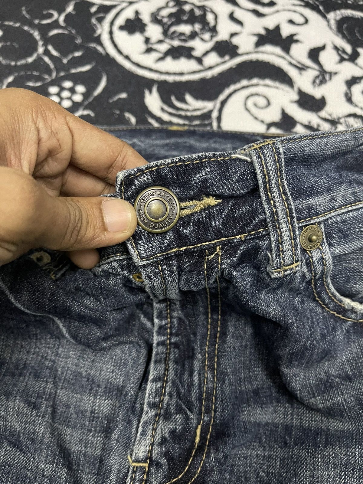 If Six Was Nine Y2K GRAND MIND ORIGIN SPIRIT RARE JEANS EMBROIDERED Size US 32 / EU 48 - 7 Thumbnail