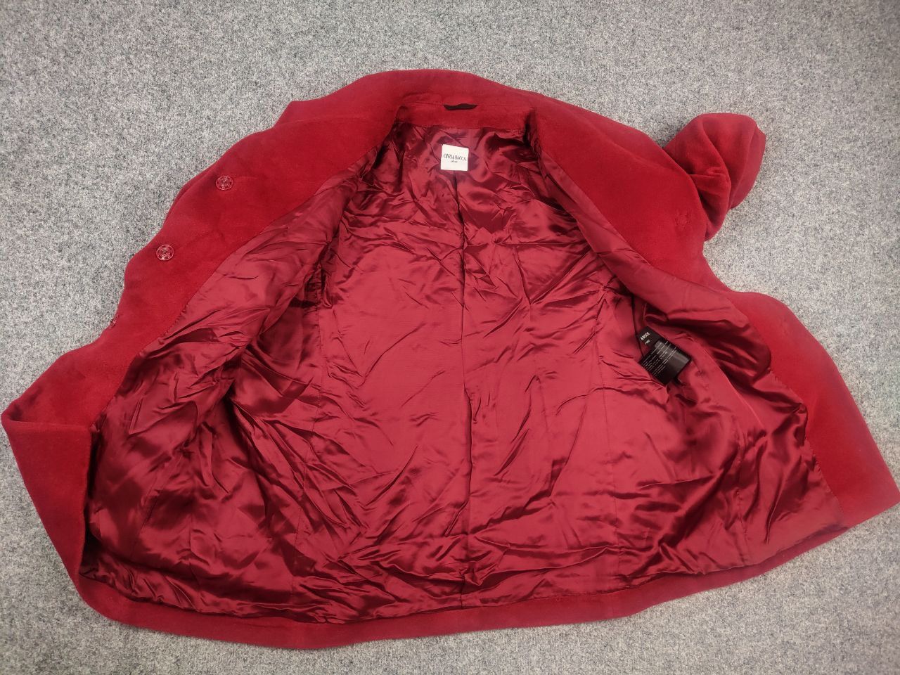 Cinzia Rocca Cinzia Rocca Due coat Red alpaca stand-up collar Jacket Size XL / US 12-14 / IT 48-50 - 15 Thumbnail