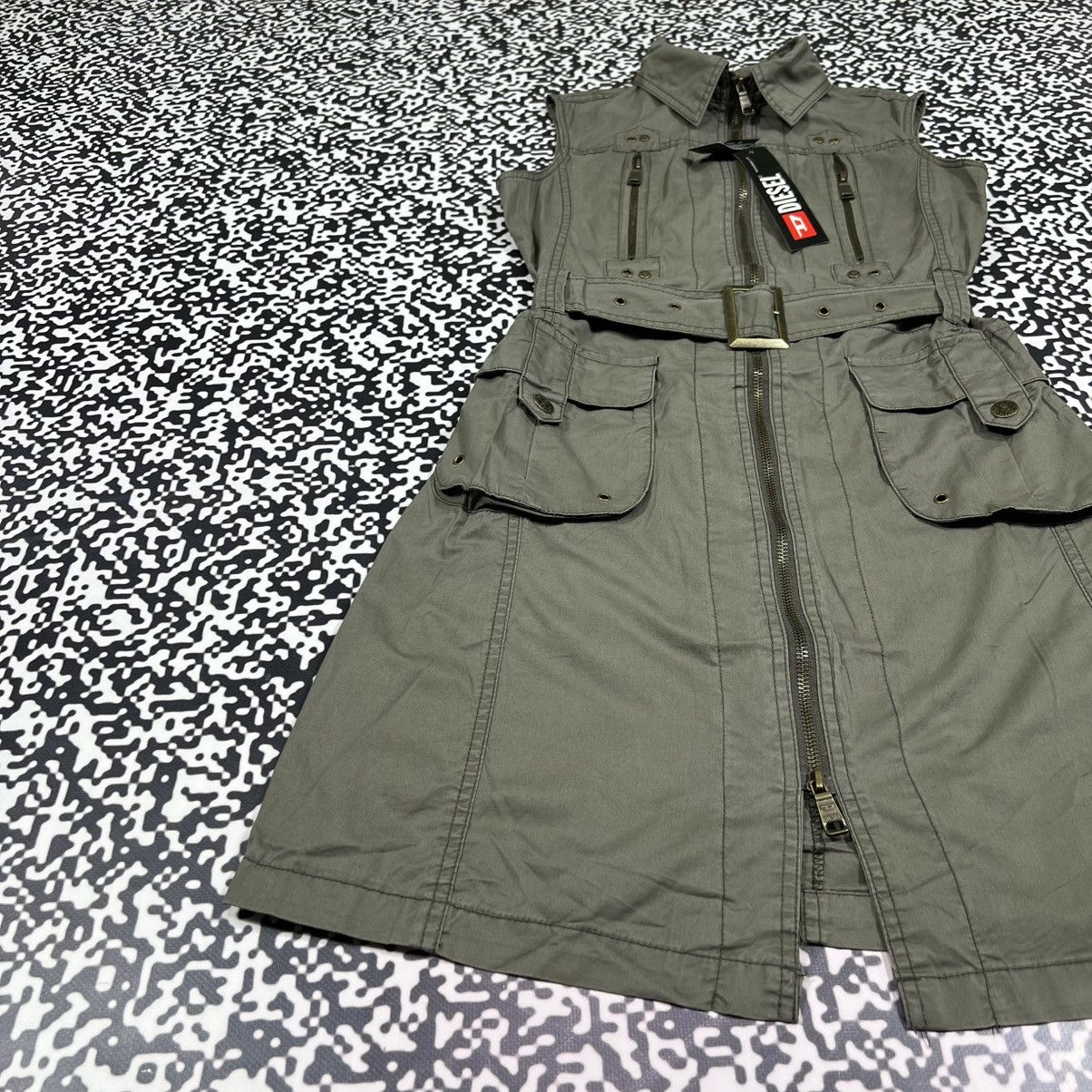 Diesel Vintage Y2K Diesel Japanese Style Belted Zip Casual Dress Size S / US 4 / IT 40 - 9 Thumbnail