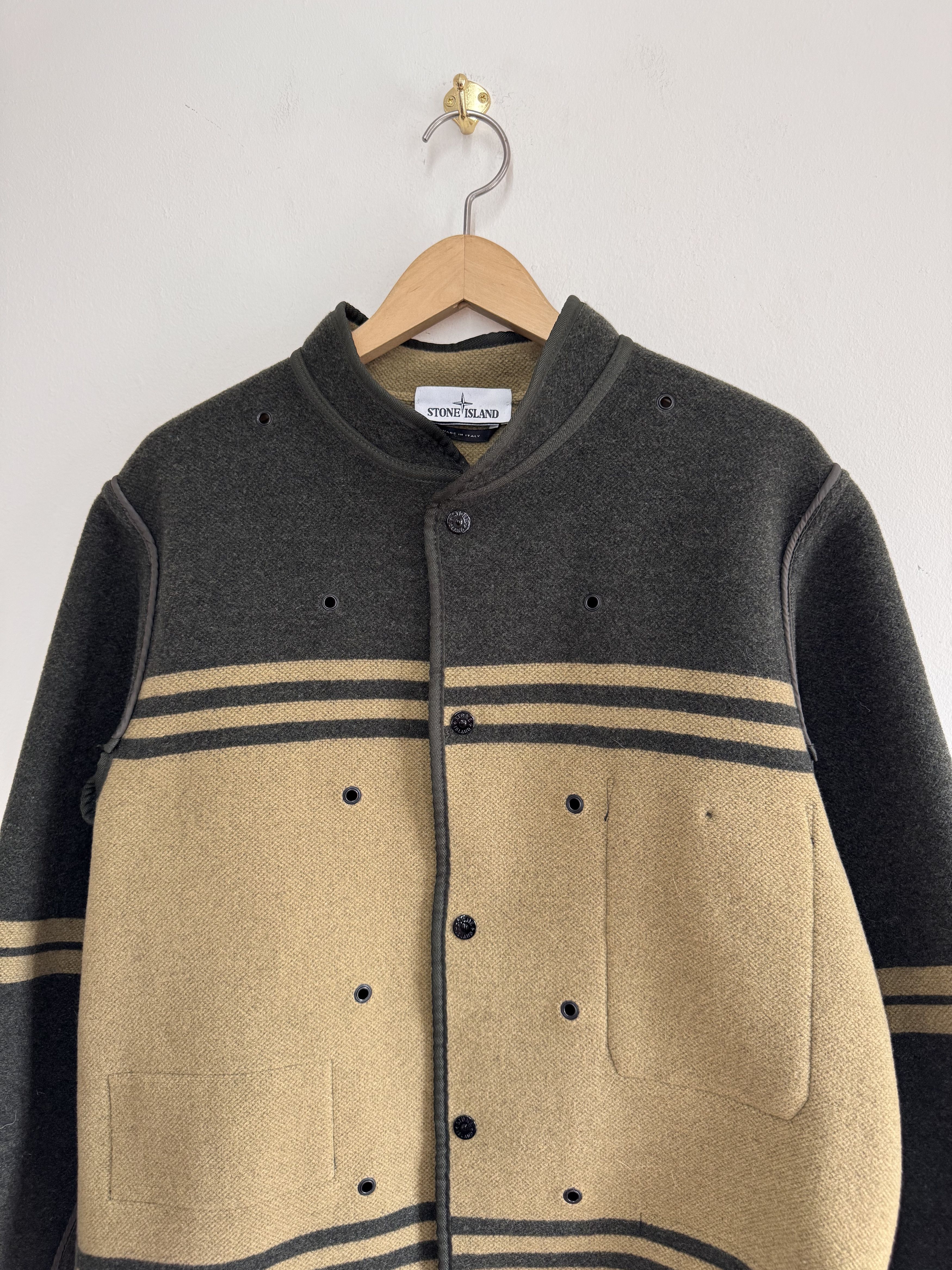Stone Island Stone Island Reversible Wool Blanket Jacket Stripe L Italy Size US L / EU 52-54 / 3 - 2 Thumbnail