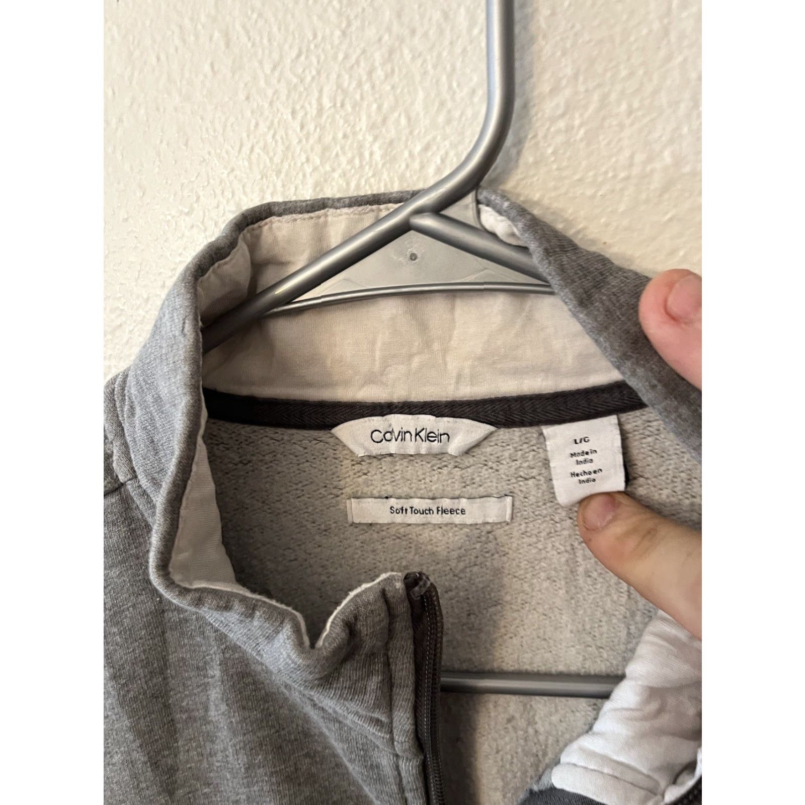 Calvin Klein Calvin Klein Full Zip Sweatshirt Mens Size L Gray Size US L / EU 52-54 / 3 - 3 Thumbnail