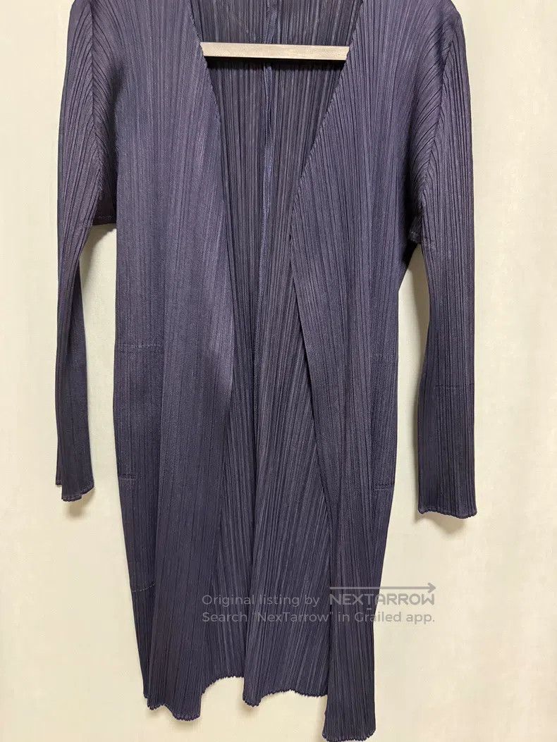 Issey Miyake Issey Miyake Navy Long Cardigan Size L / US 10 / IT 46 - 2 Thumbnail