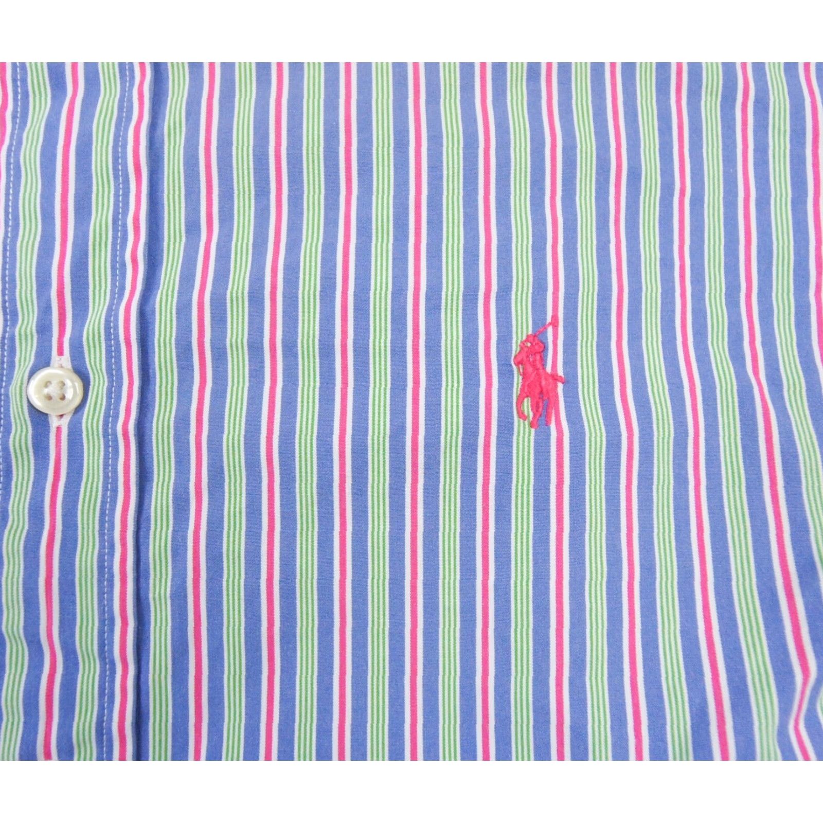 Ralph Lauren VINTAGE Ralph Lauren Men's Shirt Button Up Long Sleeve Striped Blue Classic Fit Preppy Size US L / EU 52-54 / 3 - 3 Thumbnail