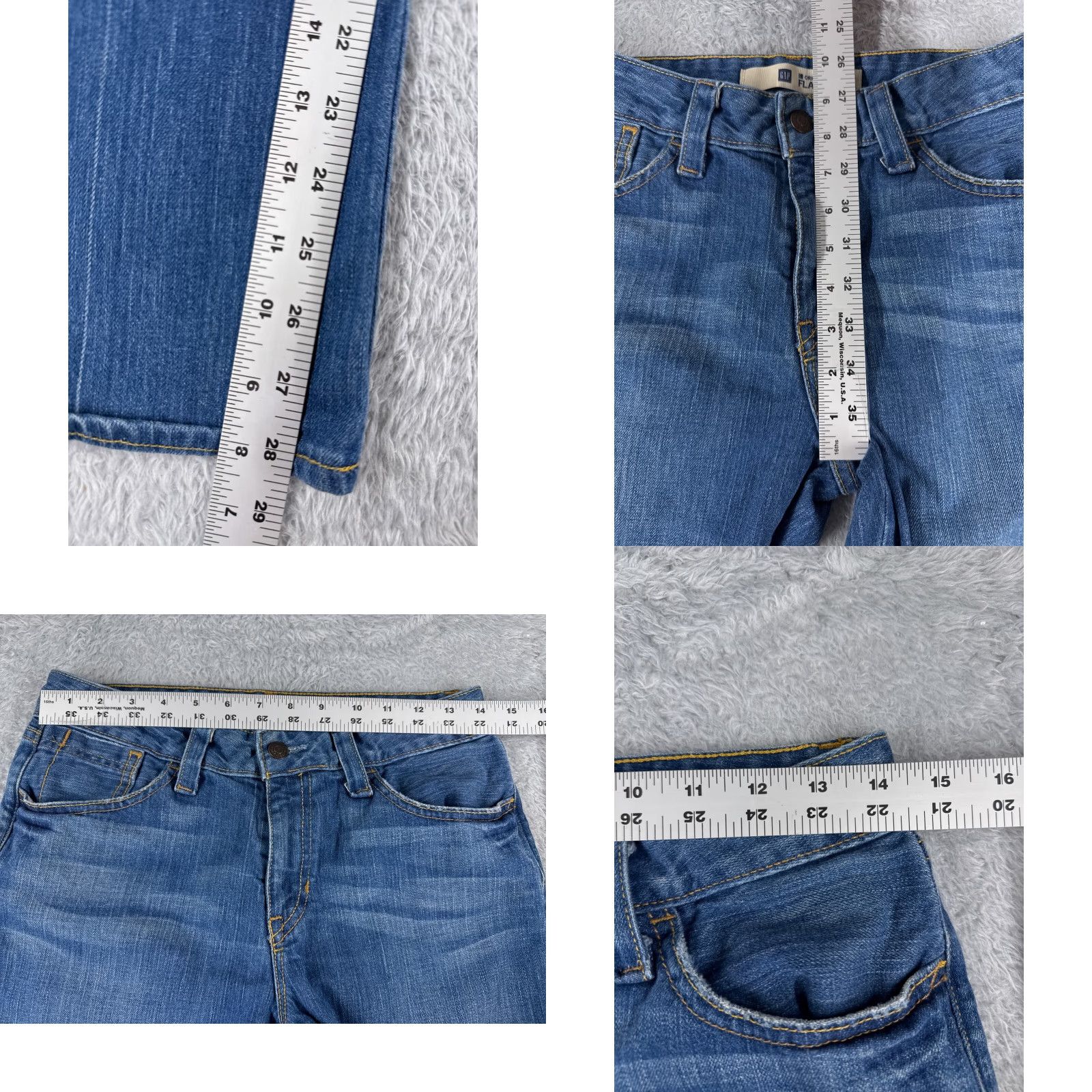 Gap VINTAGE Gap Jeans Womens 6 Blue Denim Ankle Mid Rise Cotton Blend 28x28 Jeans Women Blue 90s Western Style Boys? Size 28" / US 6 / IT 42 - 8 Thumbnail
