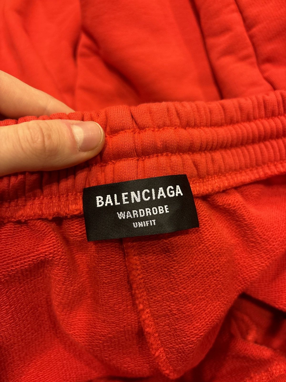 Balenciaga Balenciaga Red Cotton Logo Sweat Shorts Size US 36 / EU 52 - 5 Thumbnail