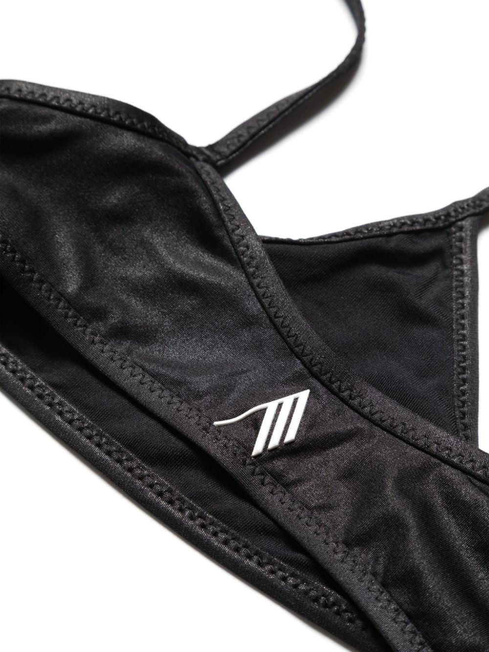 The Attico o1mle0525 Size: S / Wet Effect Bikini Set in Black Size ONE SIZE - 2 Thumbnail