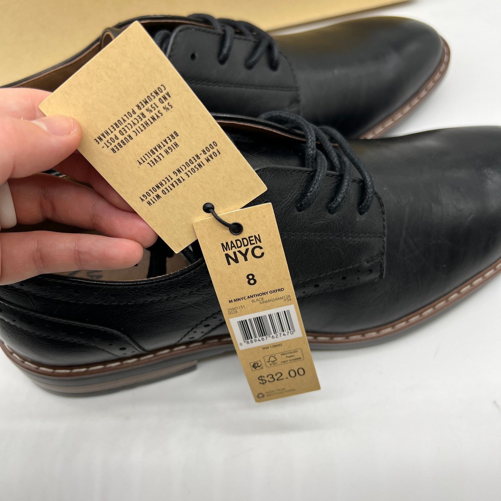 Other Madden NYC Men's Anthony Oxford Shoes Lace-up Black Size 8 Size US 8 / EU 41 - 6 Thumbnail