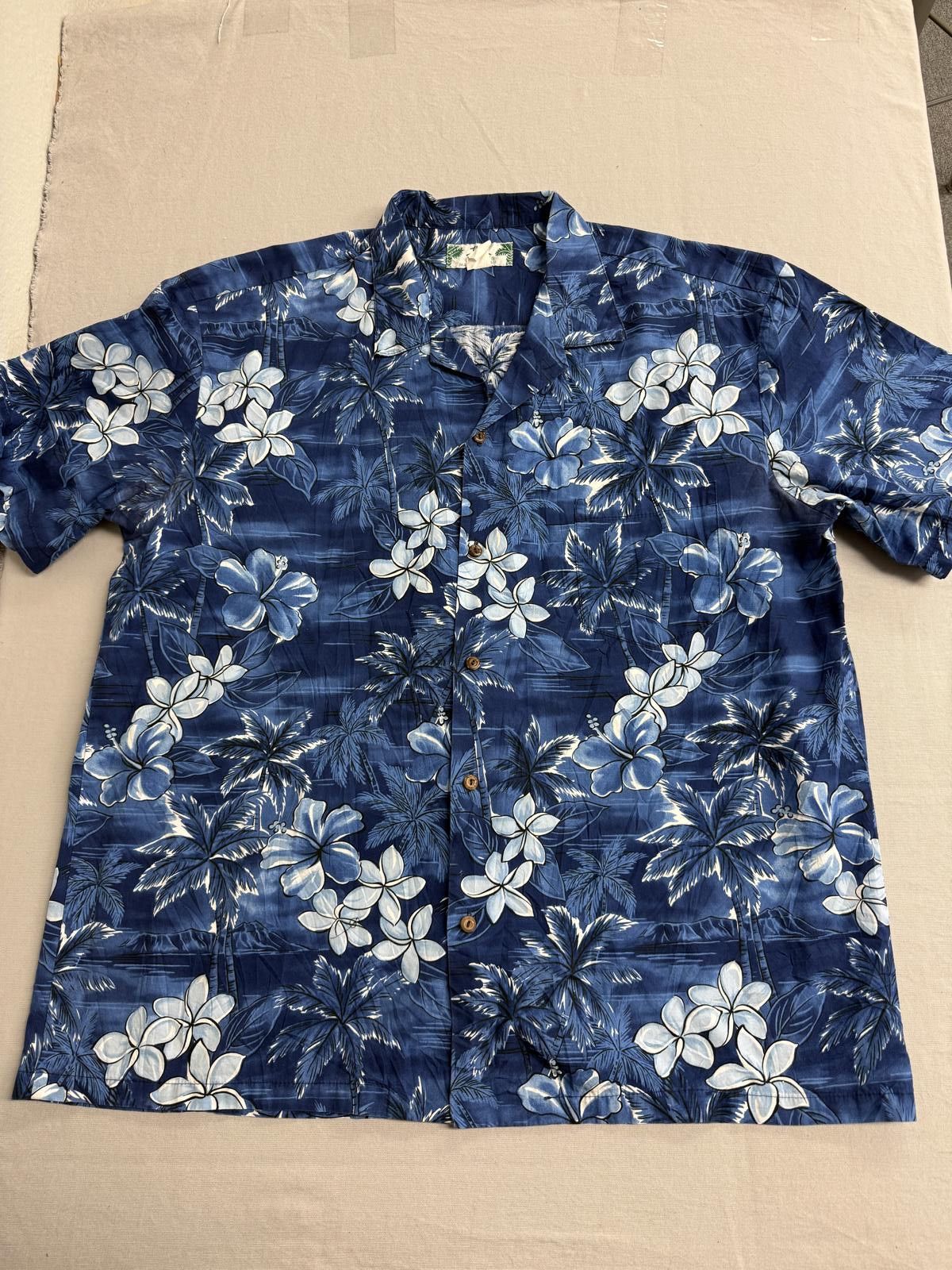 Other Two Palms Mens Hawaiian Shirt Plumeria Made in Hawaii Shirt Size US L / EU 52-54 / 3 - 1 Thumbnail