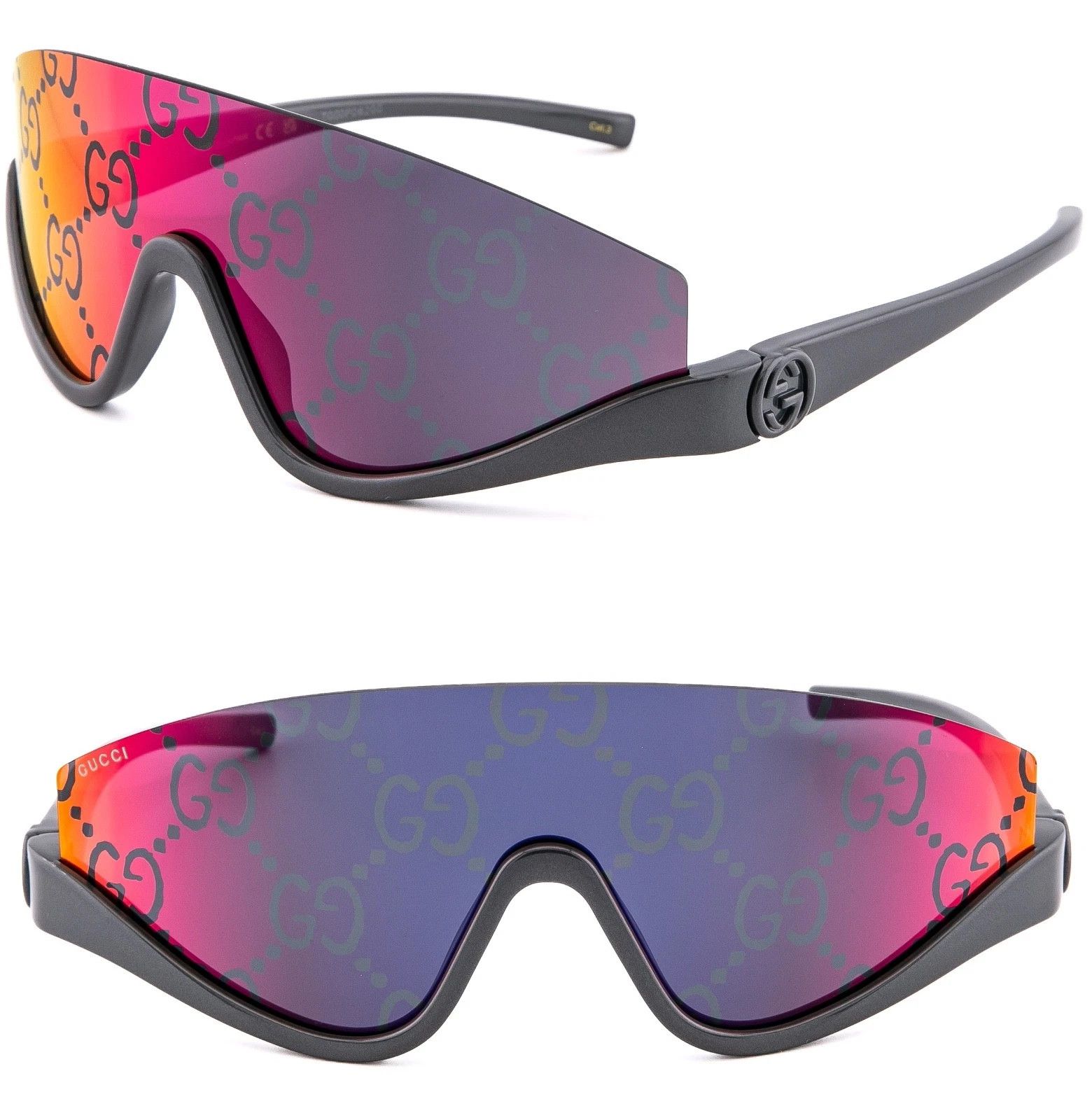 Gucci GUCCI 1650 Gray Purple GG Print Gg1650S Sunglasses 009 Size ONE SIZE - 1 Thumbnail