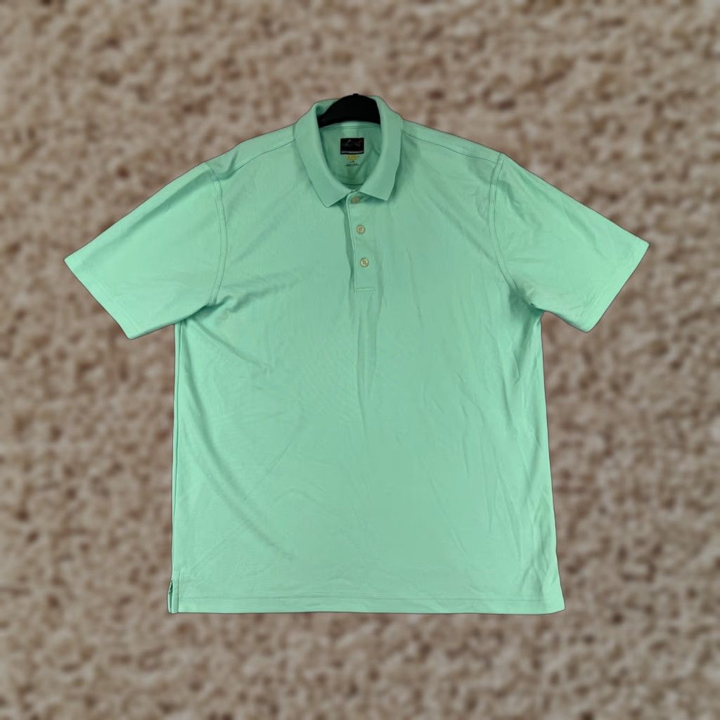 Vintage Greg Norman Polo Shirt Men Large Green Golf Polo Shirt Mens Regular Green Greg Norman Play Dry Shark Golf Short Sleeve Polyester Polo Shirt Size US L / EU 52-54 / 3 - 1 Thumbnail