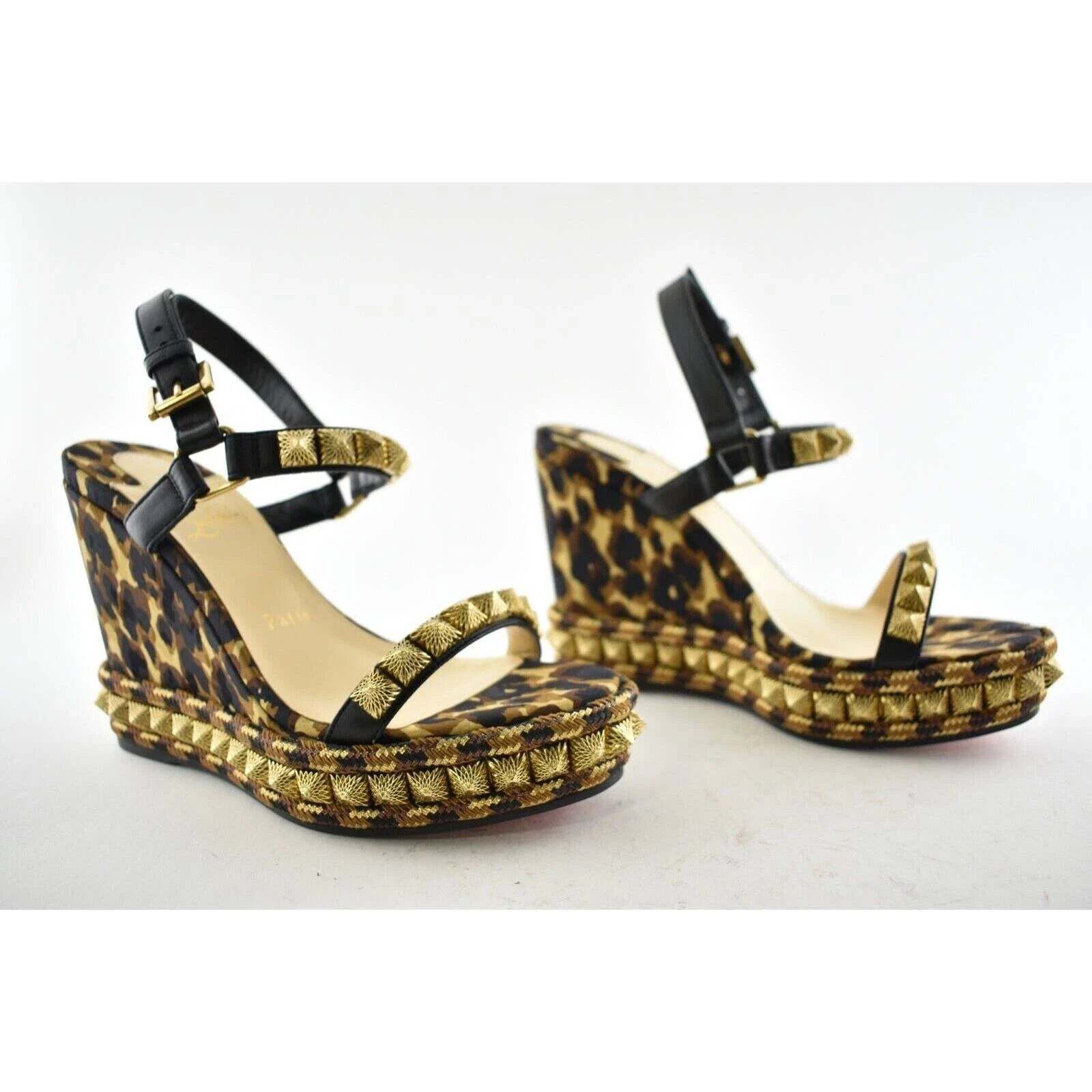Christian Louboutin Christian Louboutin Pira Ryad 110 Black Leopard Platform Size US 5 / IT 35 - 4 Thumbnail