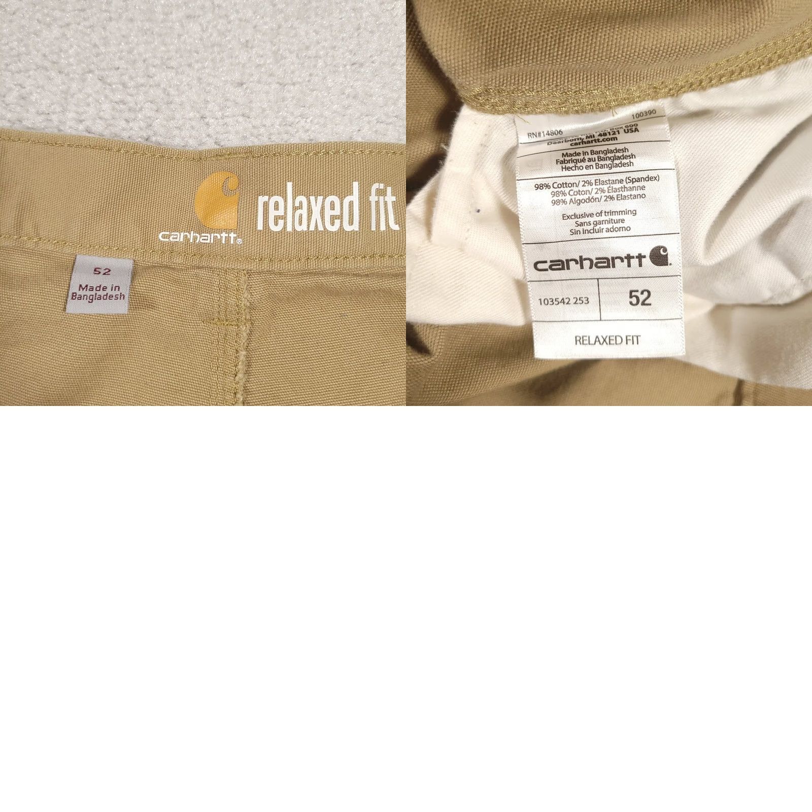 Carhartt Carhartt Men's 52 Rugged Flex Relaxed Fit Cargo Work Shorts Khaki Beige Big & Tall Size US 36 / EU 52 - 9 Thumbnail