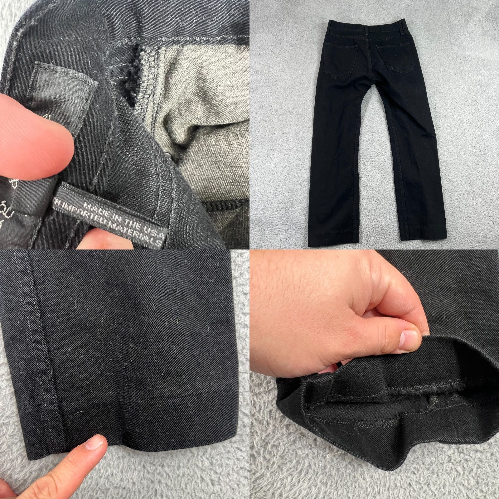 Rag & Bone VINTAGE Rag & Bone Women's Jeans 26 High-Rise Straight Black Denim 27"Inseam Fall Winter Girls Size 28" / US 6 / IT 42 - 8 Thumbnail