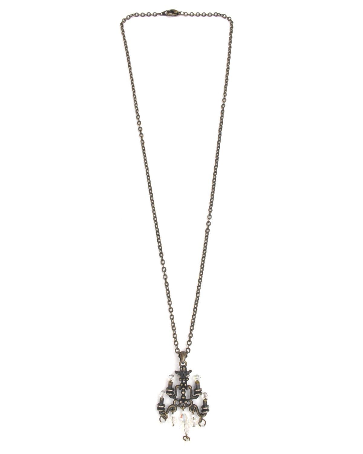 Vintage 2000S JAPANESE MADE GOTHIC REVIVAL BRASS CHANDELIER NECKLACE Size ONE SIZE - 2 Thumbnail