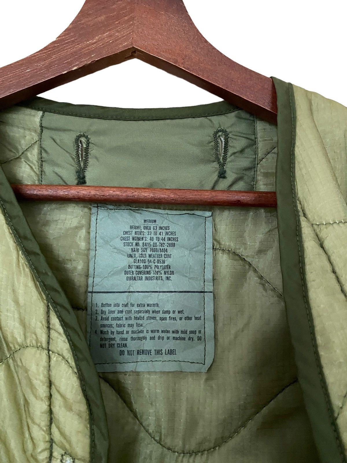 Vintage Vintage Us Army Inner Jacket 1970s Size US M / EU 48-50 / 2 - 7 Thumbnail