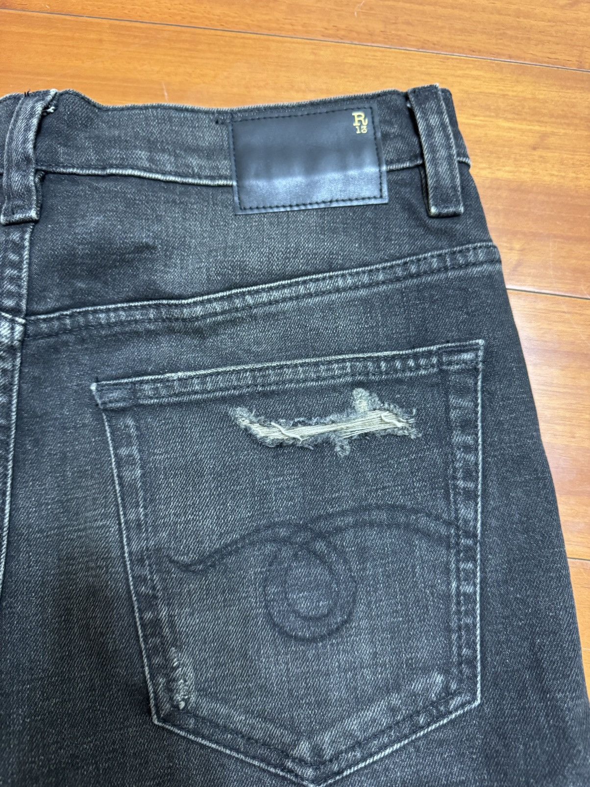 R13 R13 Skinny Skate Boy Distressed Denim Size US 30 / EU 46 - 8 Thumbnail