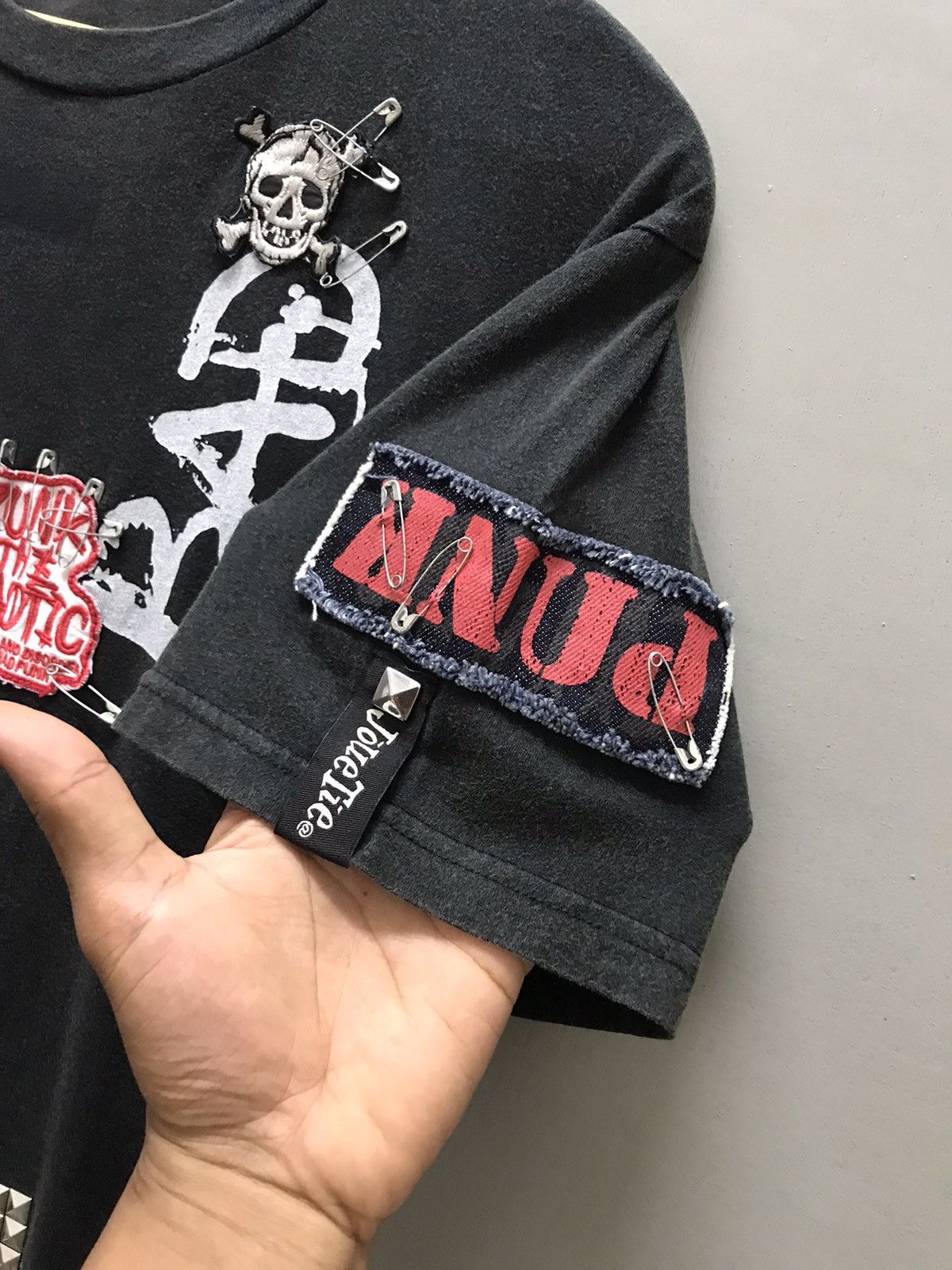 Anarchy Metal Studded Punked tee Goth Chaos
