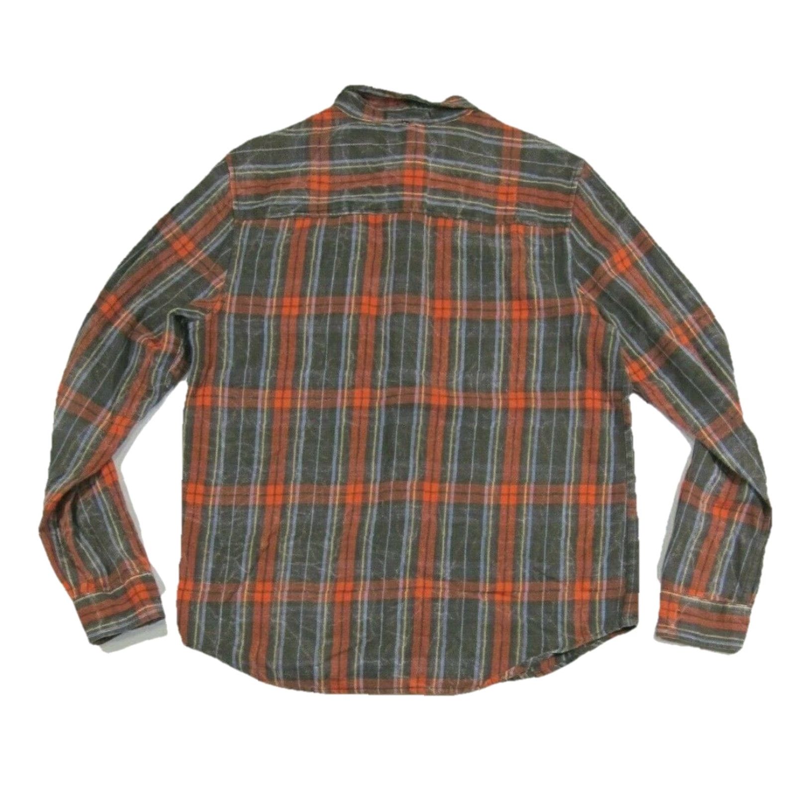 Rusty Rusty Shirt Button-Down Plaid Long Sleeve 100% Cotton Men M Green Orange Blue Collection Pocket Size US M / EU 48-50 / 2 - 2 Thumbnail