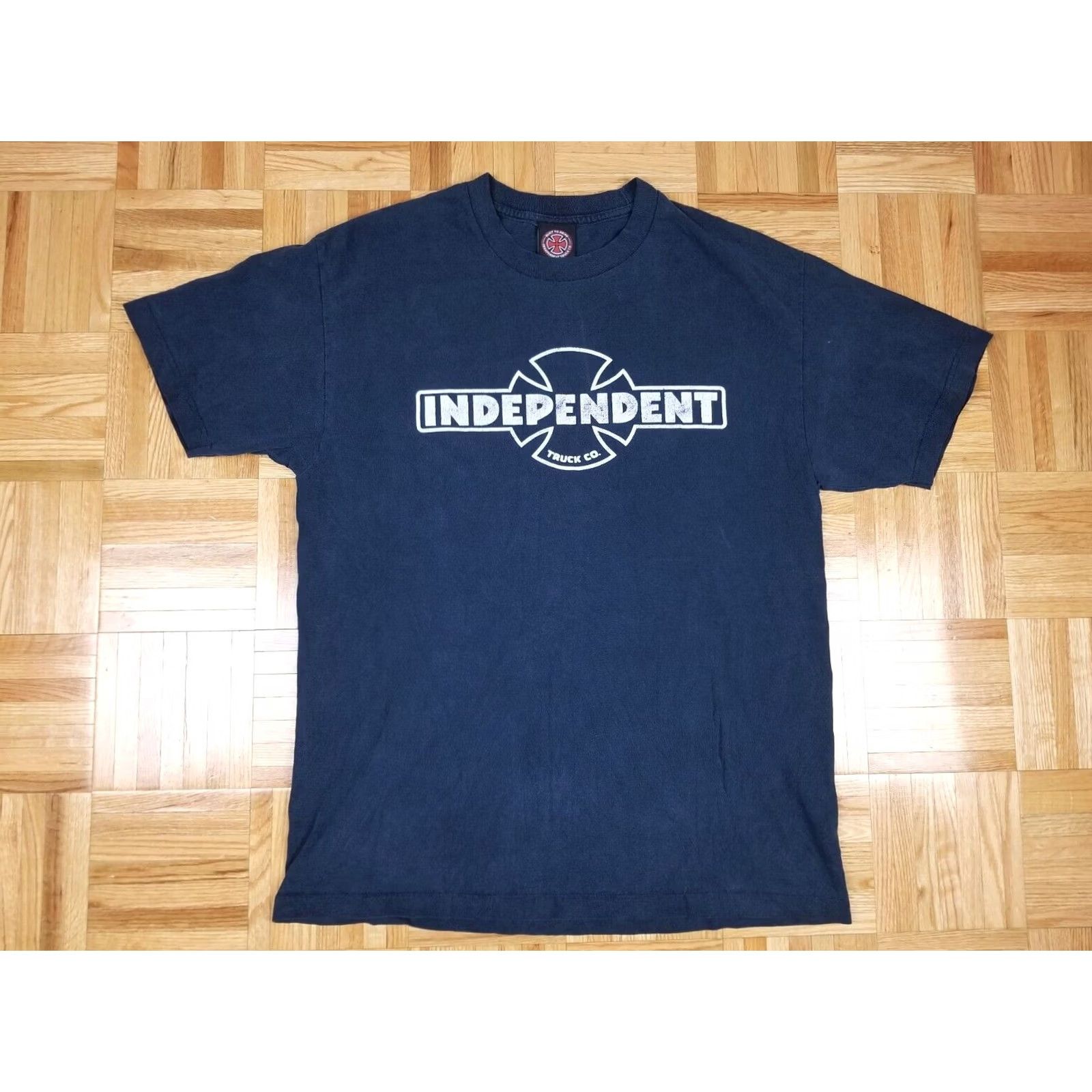 Vintage VINTAGE INDEPANDANT T-SHIRT Logo Skater Men SZ L Blue Cotton Short Sleeve Round Neck 90s USA BBR Size US L / EU 52-54 / 3 - 3 Thumbnail