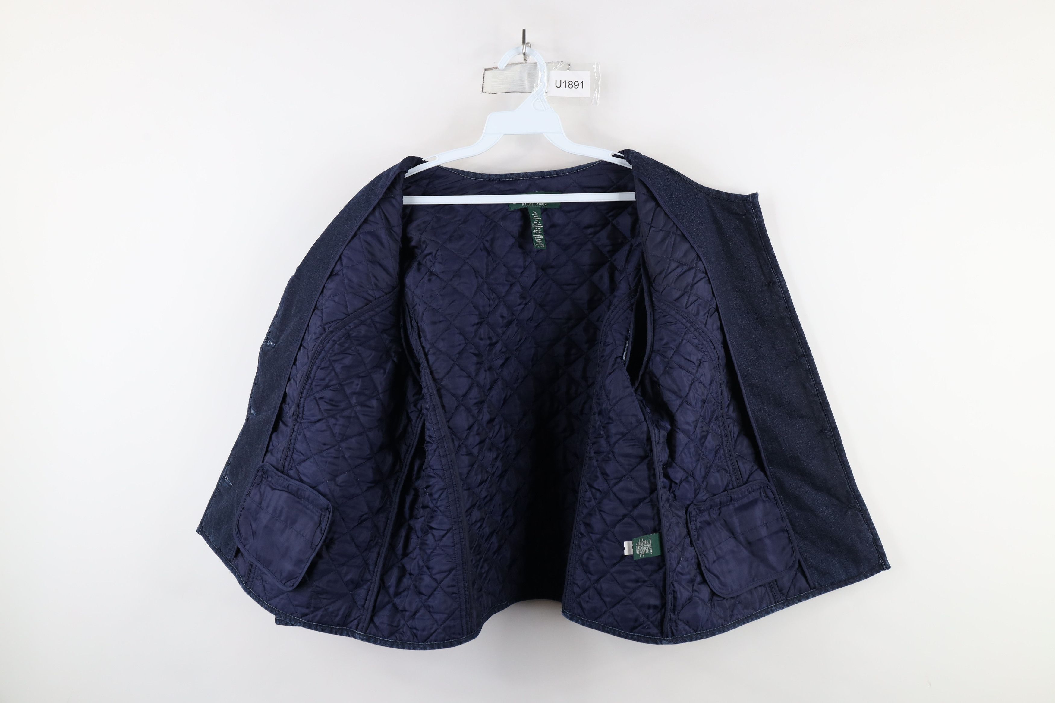 Ralph Lauren × Vintage Vintage 90s Ralph Lauren Full Button Jacket Indigo Blue Size XL / US 12-14 / IT 48-50 - 7 Thumbnail