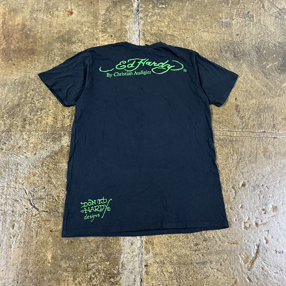 Ed Hardy × Vintage Crazy Ed Hardy Vintage Y2K Tiger Grunge Goth Tee Shirt NWT Size US L / EU 52-54 / 3 - 9 Thumbnail