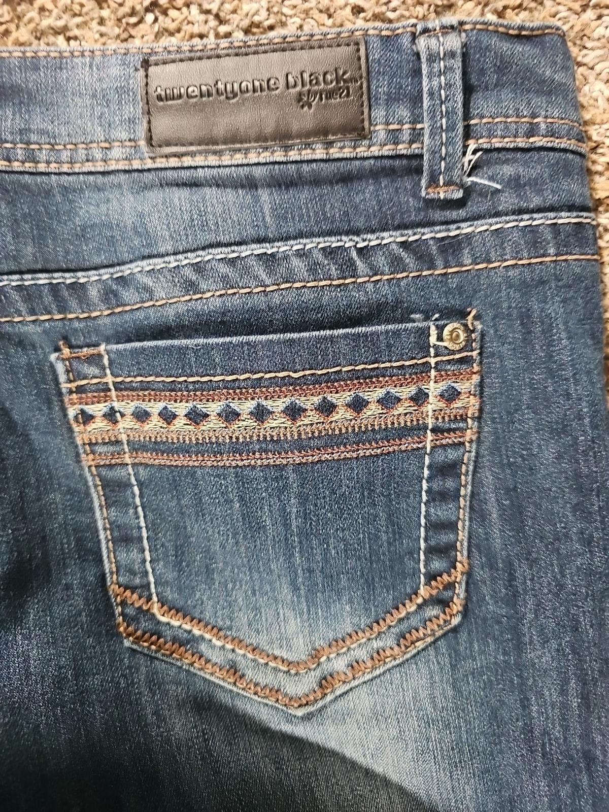 rue21 Twentyone Black By Rue 21 Womens Sz 9/10R Blue Jeans Size 32" / US 10 / IT 46 - 7 Thumbnail