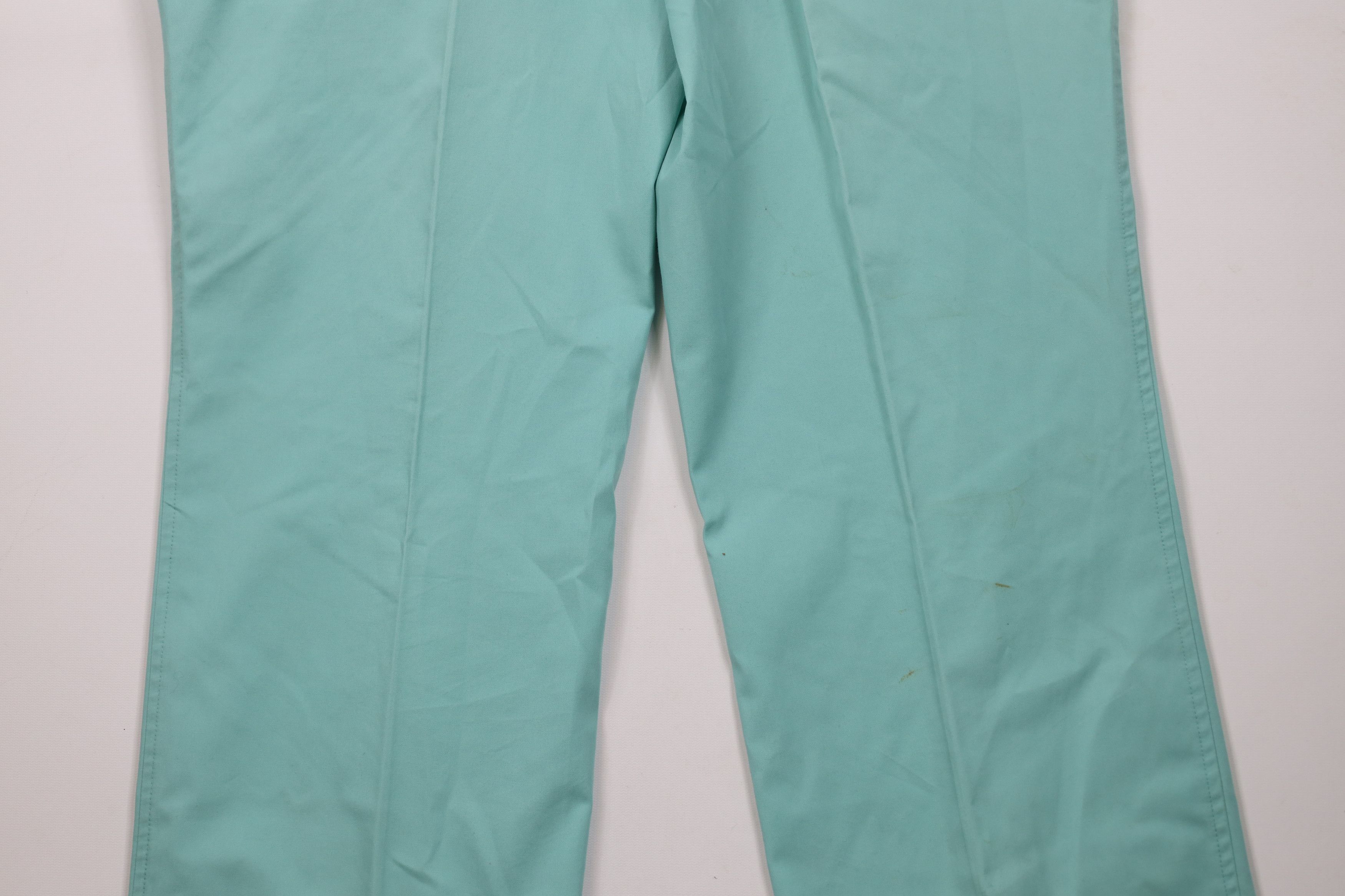 Izod × Vintage Vintage 80s 90s Izod Pleated Wide Leg Chino Pants Blue Size US 34 / EU 50 - 14 Thumbnail