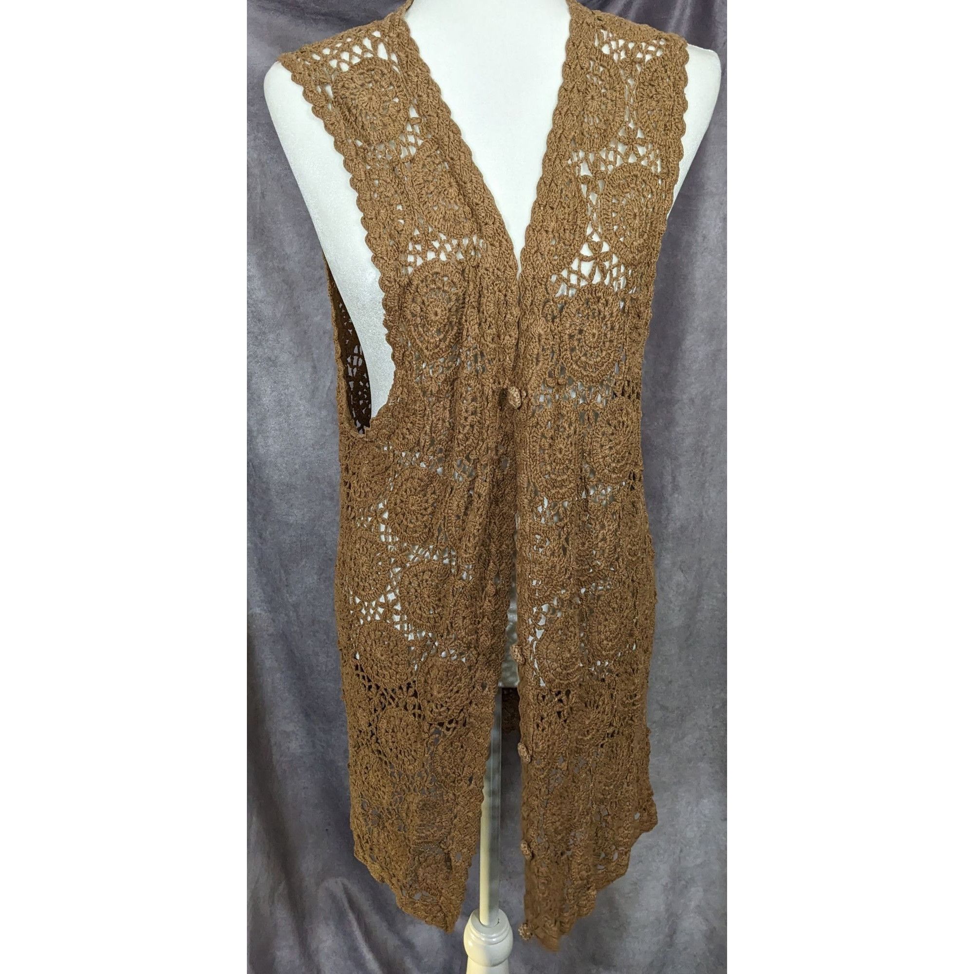 Other Vintage 90s Bohemian Silk Vest by SML Sport Size M / US 6-8 / IT 42-44 - 7 Thumbnail