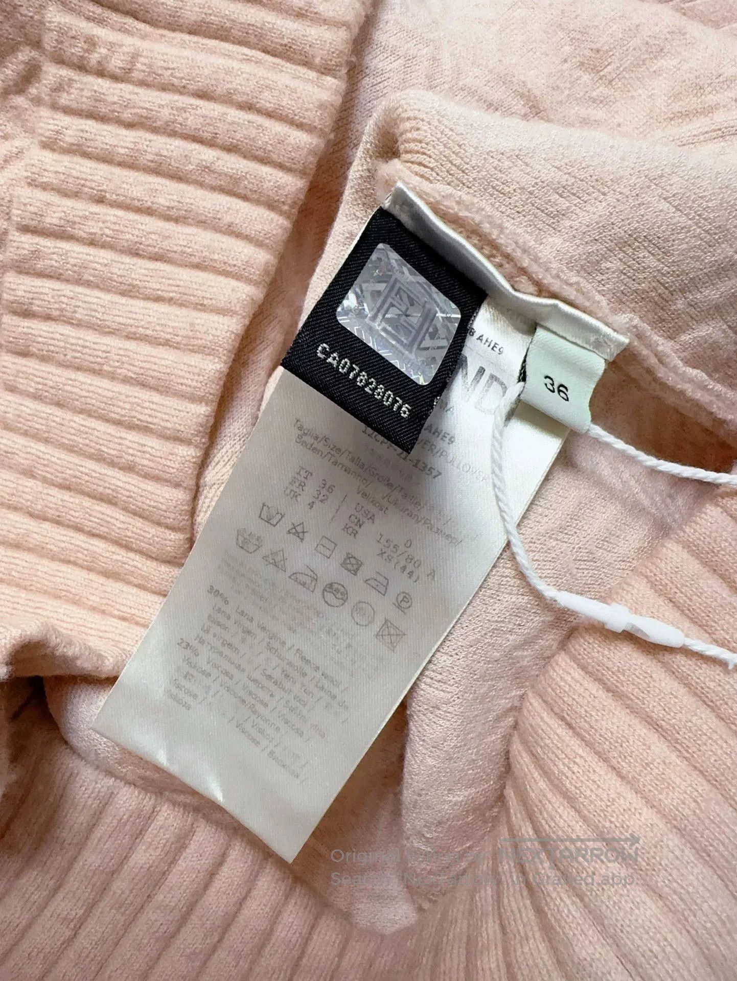 Fendi Fendi Embroidered Logo Pink Cardigan Sweater. Size US M / EU 48-50 / 2 - 5 Thumbnail
