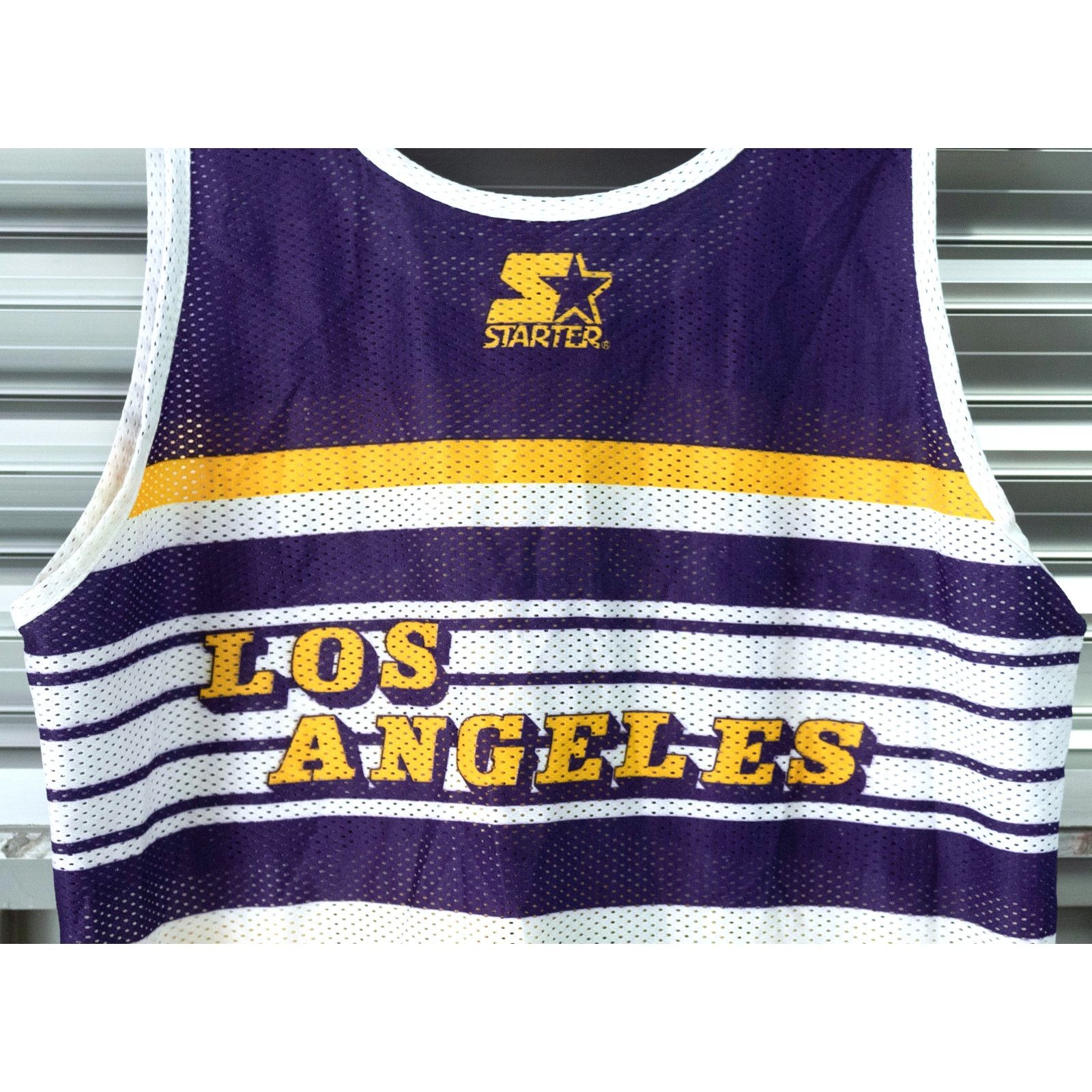 NBA × Starter Los Angeles Lakers 90s STARTER jersey Print mesh L vintage Size US L / EU 52-54 / 3 - 5 Thumbnail