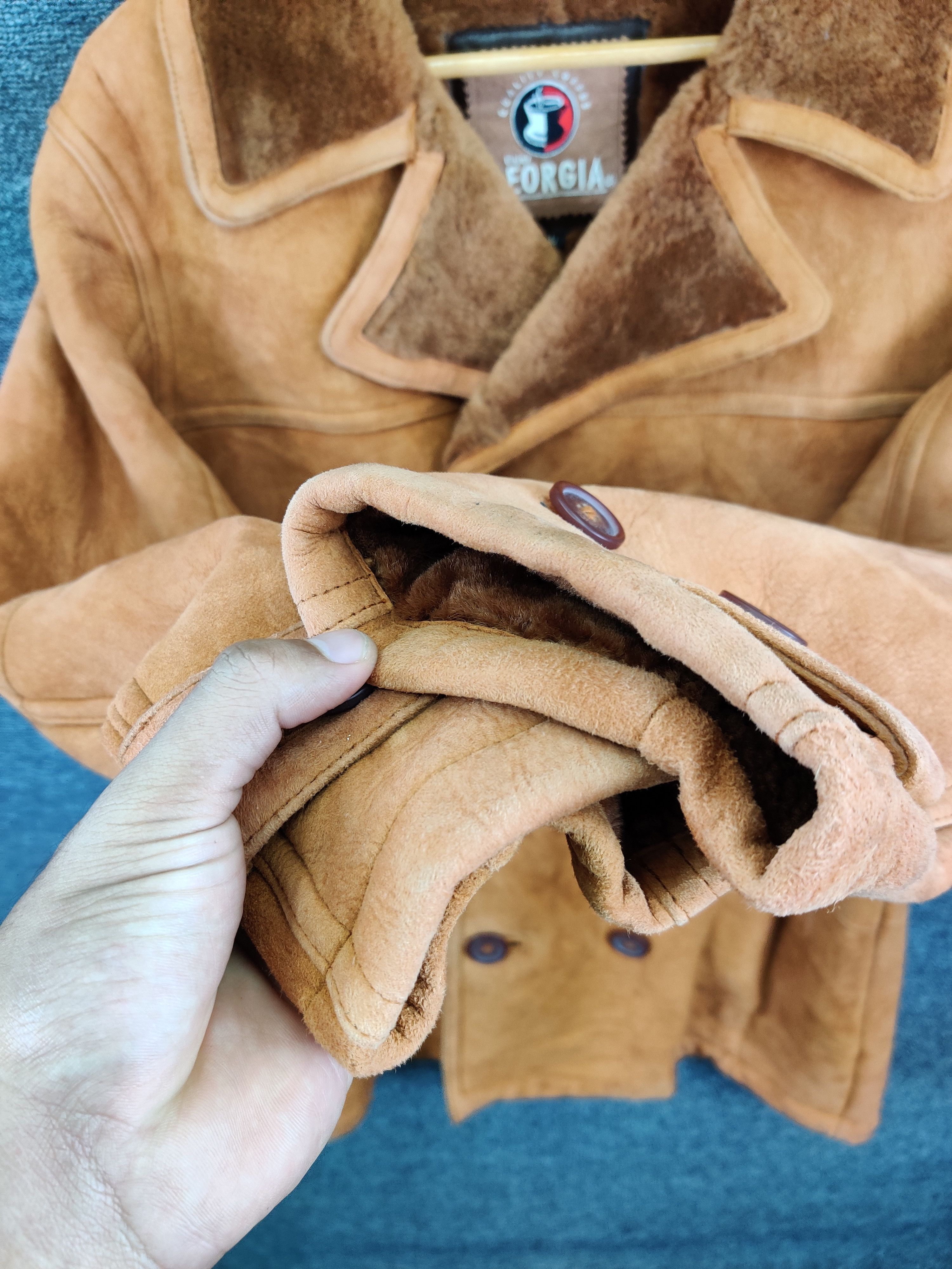 Leather Vintage Georgia Sheepskin Coat Leather Jacket Size US L / EU 52-54 / 3 - 11 Thumbnail