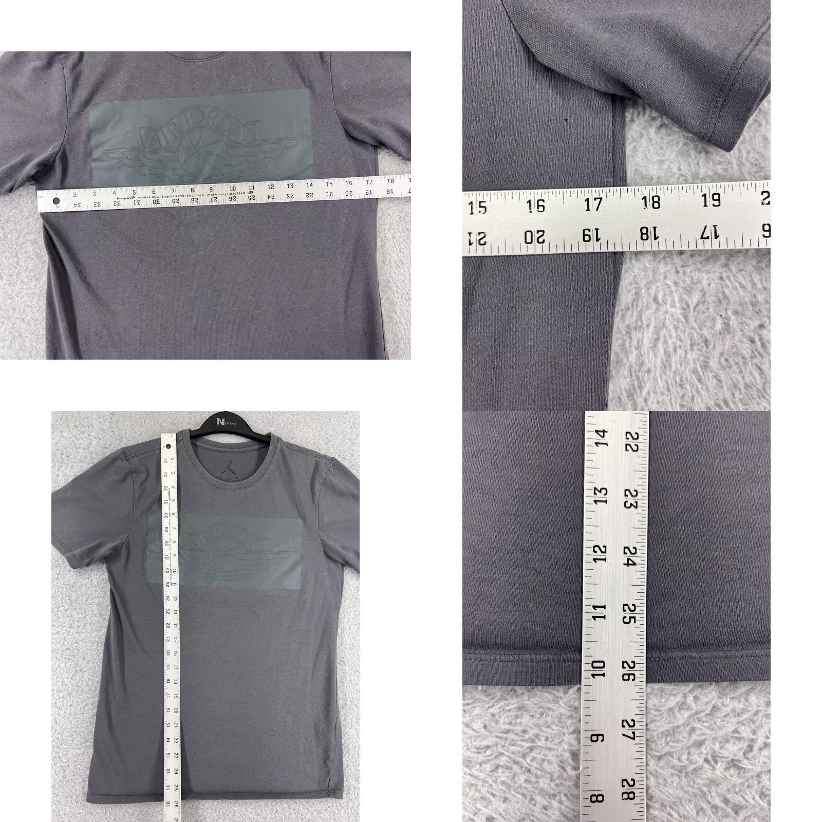 Jordan Brand Jordan Shirt Mens Small Gray Jumpman Air Basketball Cotton Blend Short Sleeve Size US S / EU 44-46 / 1 - 9 Thumbnail
