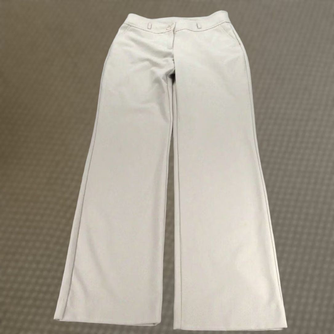 ALEXIS Alexis Pants Womens 8 Beige Dress Pants Wide-Leg 29x30 High Waist Zip Button Crepe Polyester"} Size 30" / US 8 / IT 44 - 1 Thumbnail