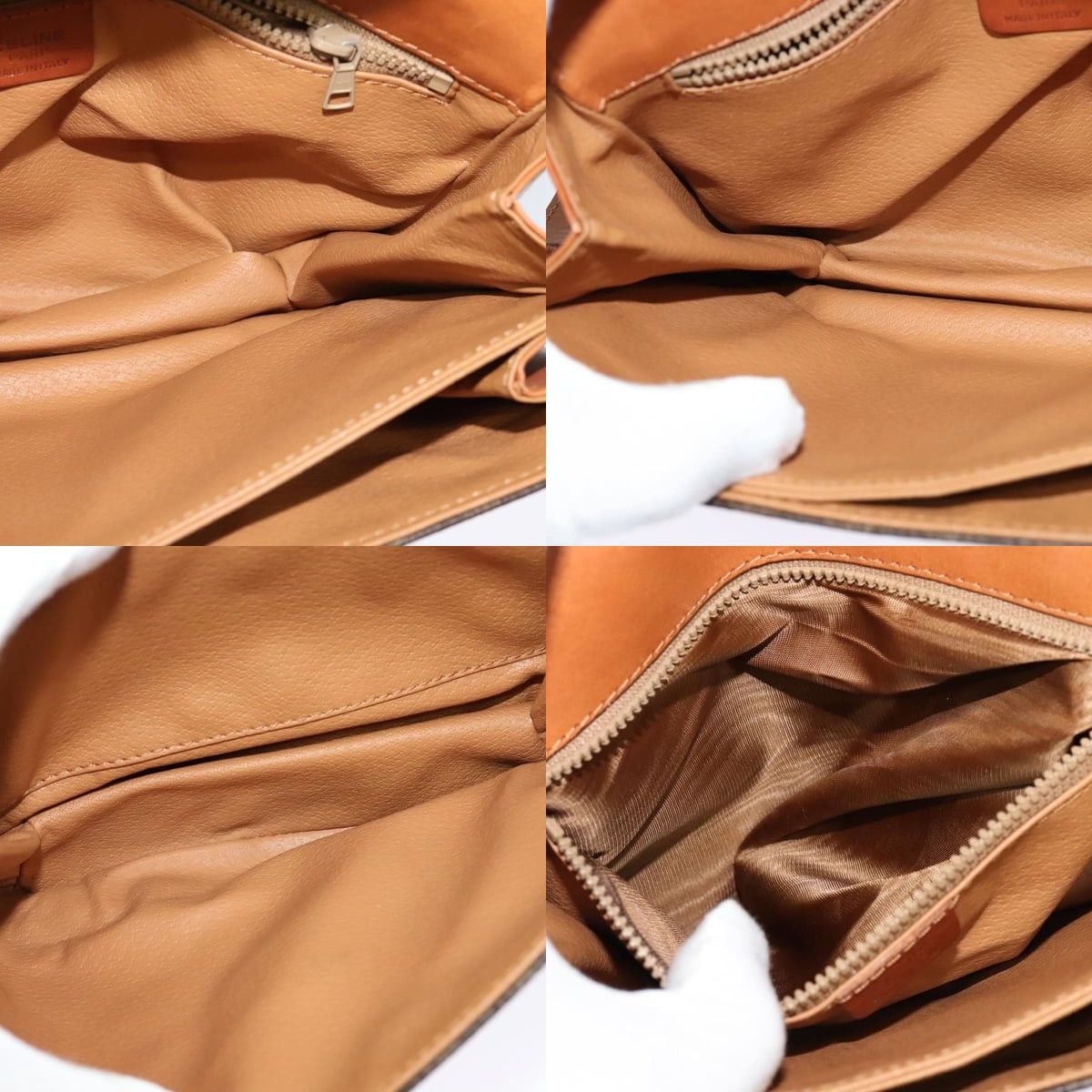 Celine CELINE Macadam Canvas Shoulder Bag Pvc Leather Brown Gold Size ONE SIZE - 12 Thumbnail