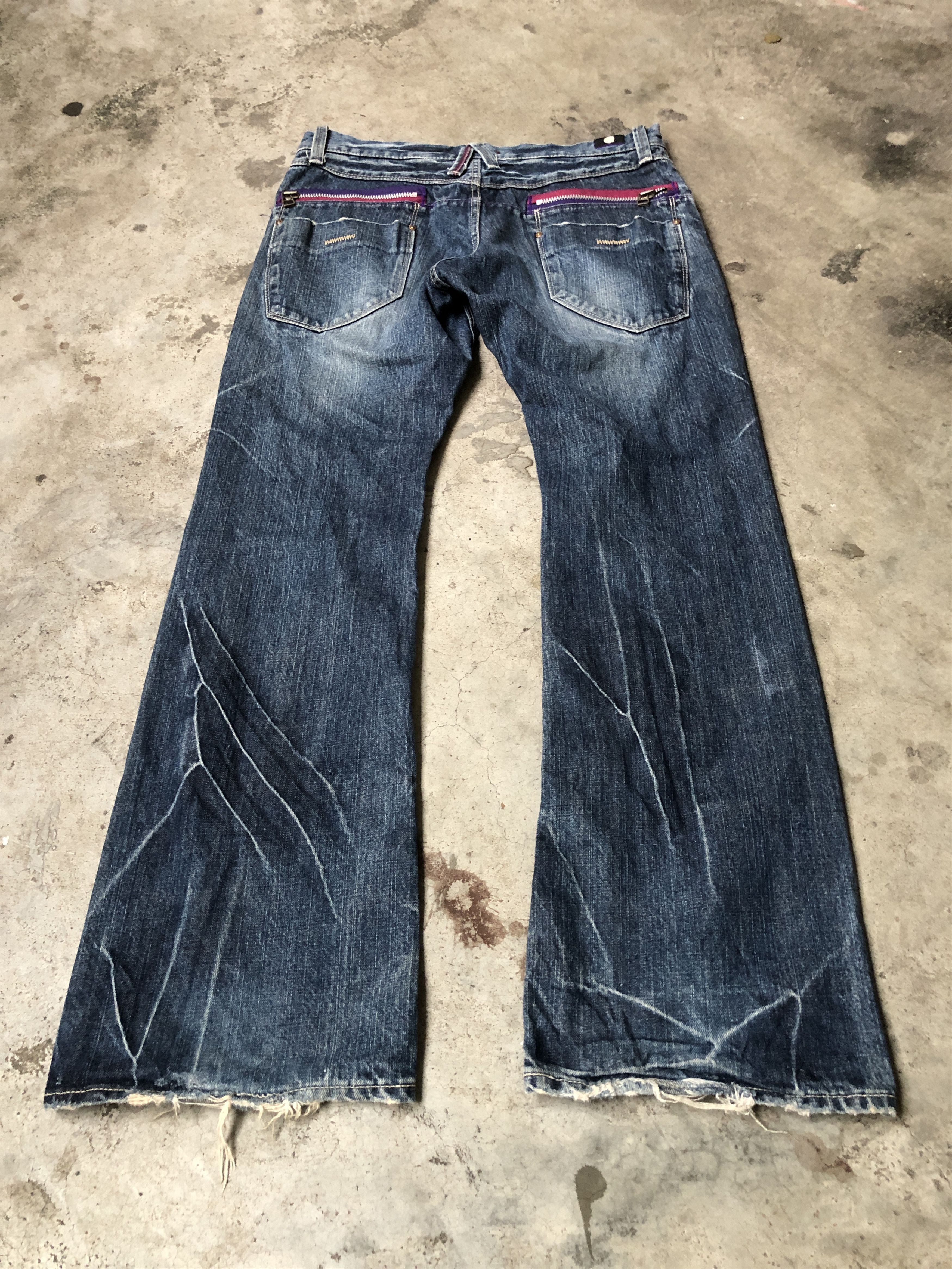 Japanese Brand Blue Way Japan Bootcut Flare Denim Jeans Size US 34 / EU 50 - 7 Thumbnail