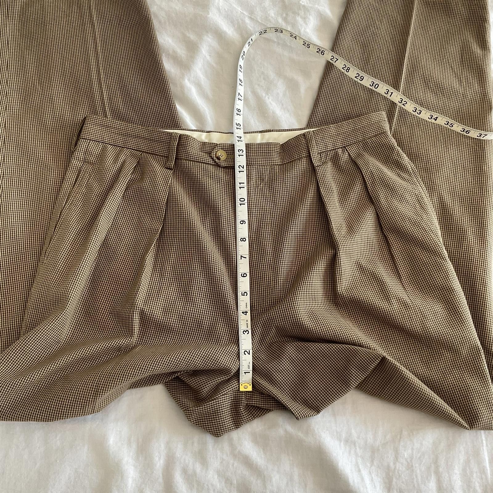 Tommy Hilfiger VTG 90s Tommy Hilfiger brown pleated trousers mens 36x34 Size US 36 / EU 52 - 7 Thumbnail