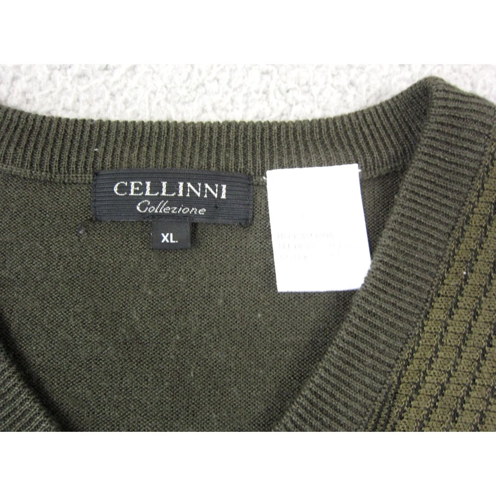 Vintage VINTAGE Cellinni Sweater Mens XL Green Wool Argyle Diamond Knit Pullover 80s 90s Dad Preppy Size US XL / EU 56 / 4 - 4 Thumbnail