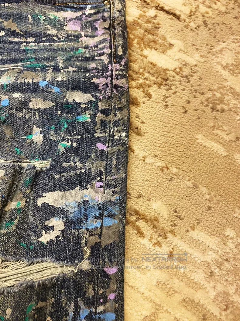Amiri Amiri Splattered Colorful Destroyed Blue Bull Size 34 Size US 34 / EU 50 - 4 Thumbnail