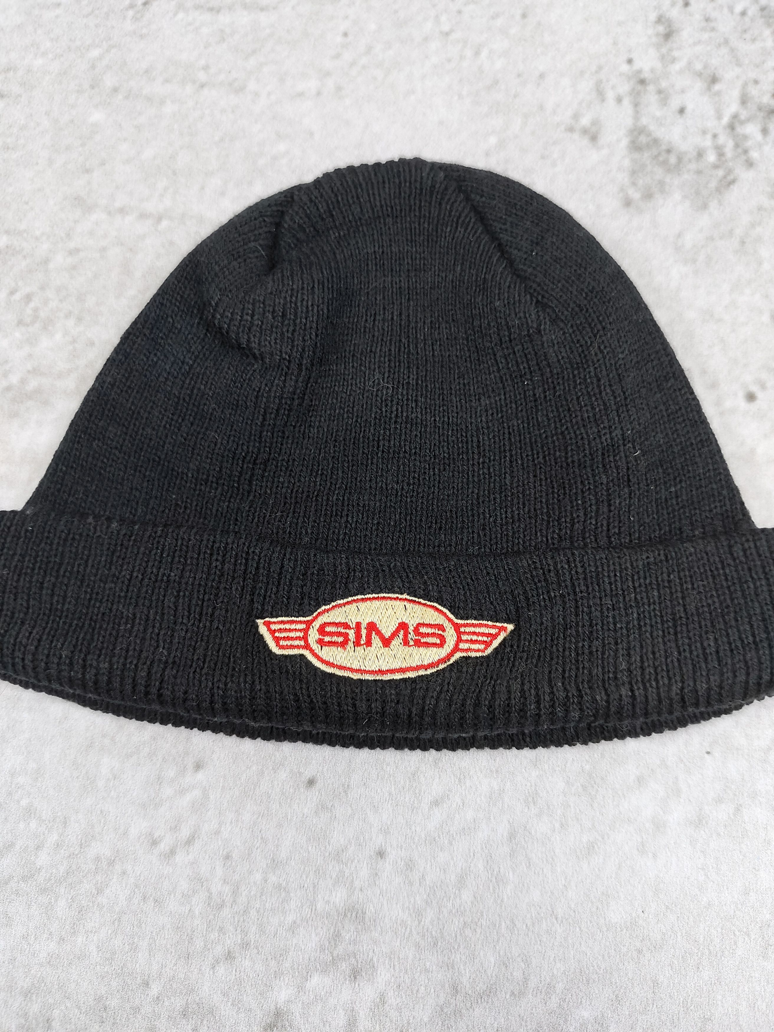 Vintage 90s SIMS🔥Archived Embroidered Logo Skateboard Beanie Hat Size ONE SIZE - 4 Thumbnail