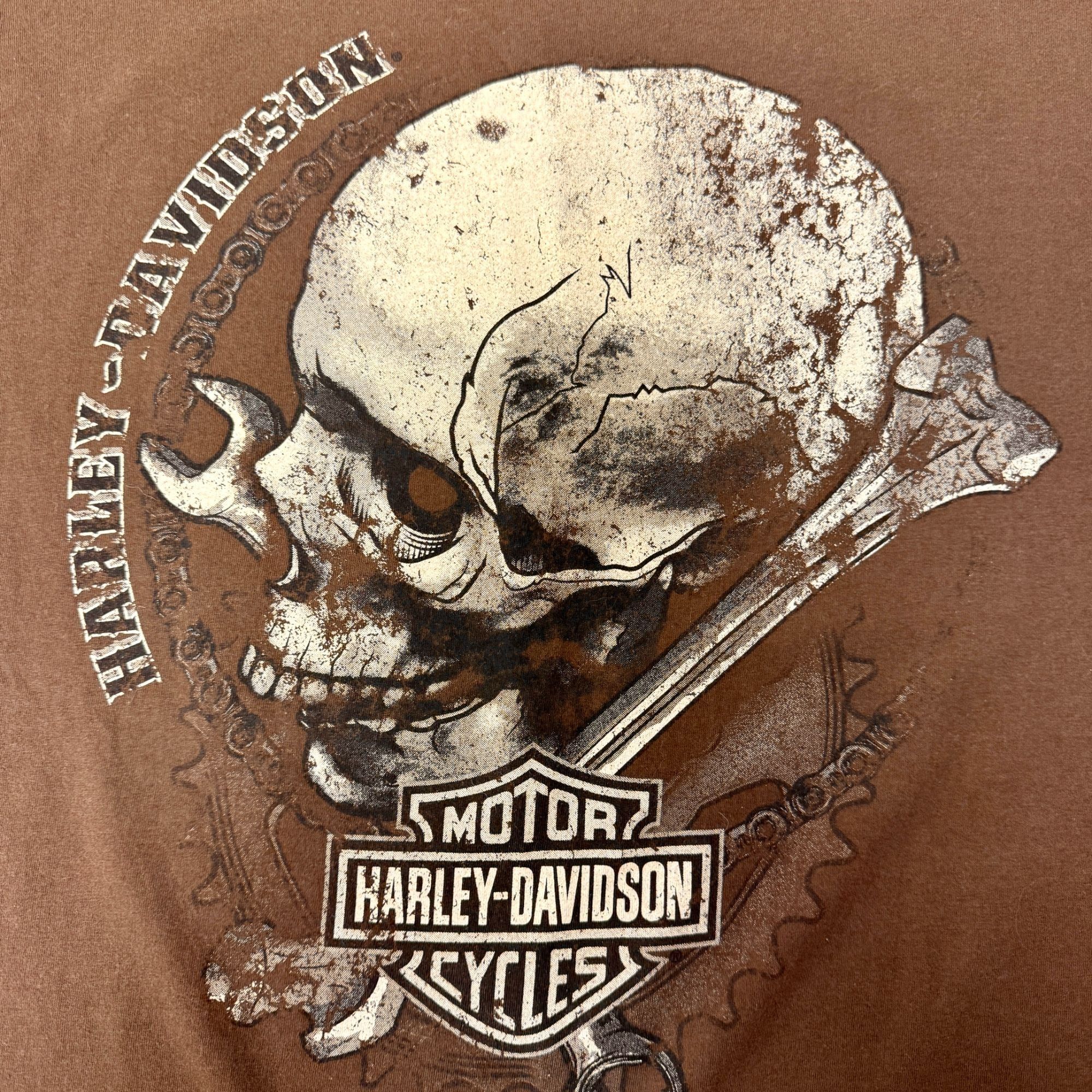 Harley Davidson H-D Cowboy BRONCHO RIDER Motorcycle Biker SKULL T Shirt 2XL Size US XXL / EU 58 / 5 - 2 Thumbnail